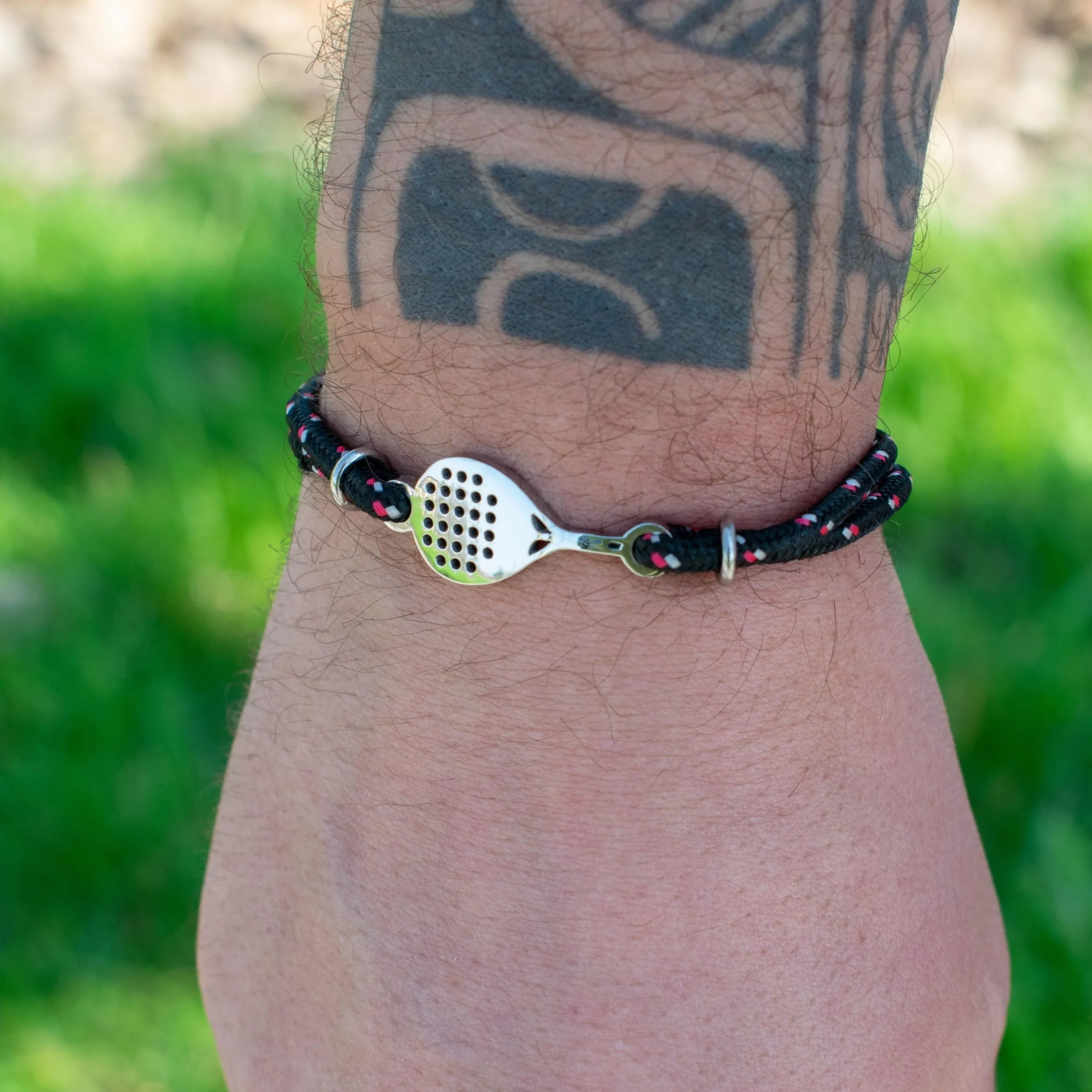 Bracelet Padel réglable acier inoxydable cordon bijoux raquette sport homme femme silvergrip