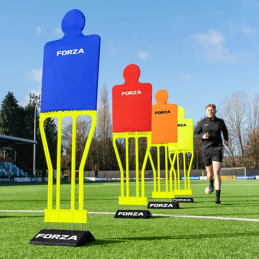 FORZA Lot de 4 mannequins à coup franc en polyester jaune