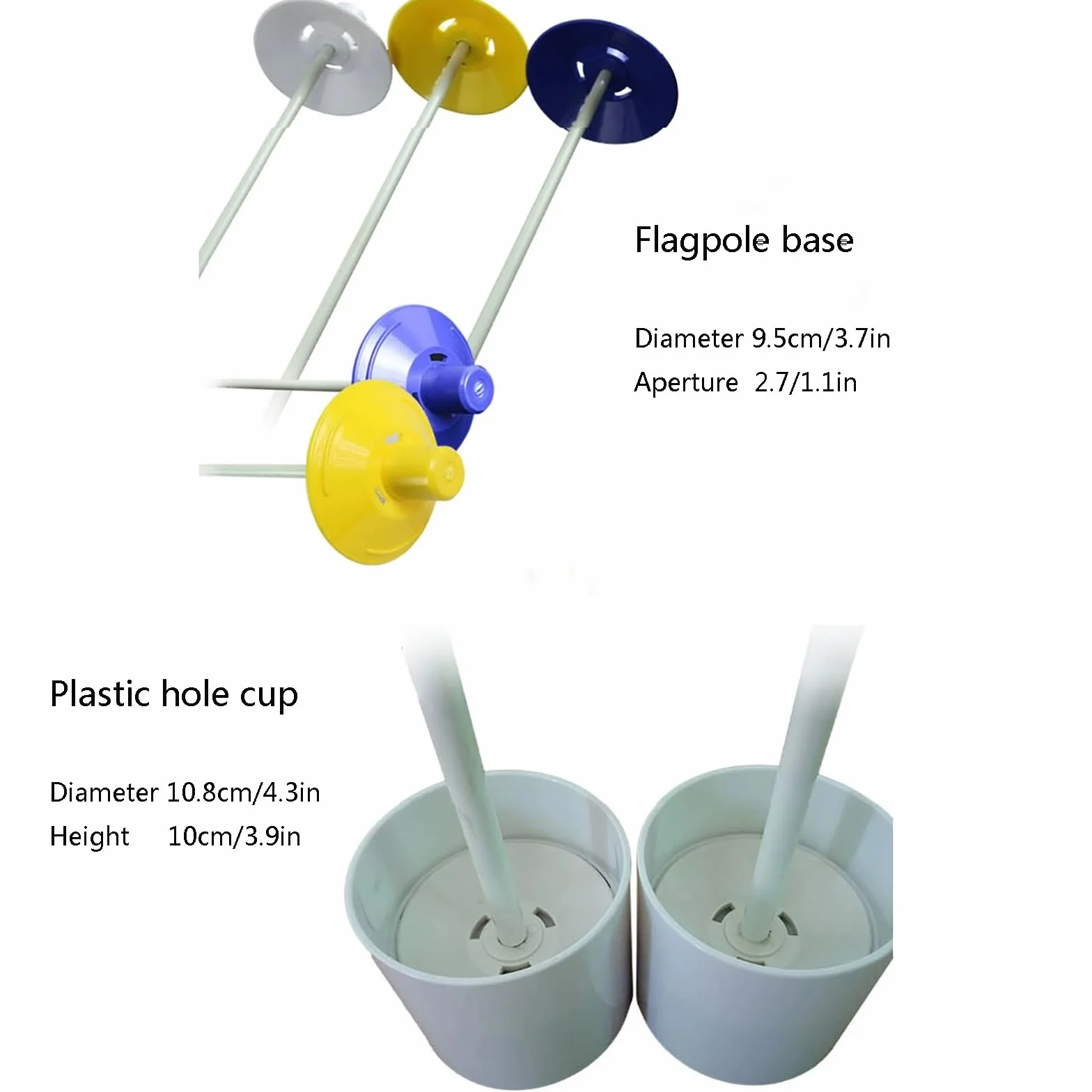 Golf Flagstick Putting Flag Hole Cup Accessoire Entraînement Fibre De Verre Antirouille