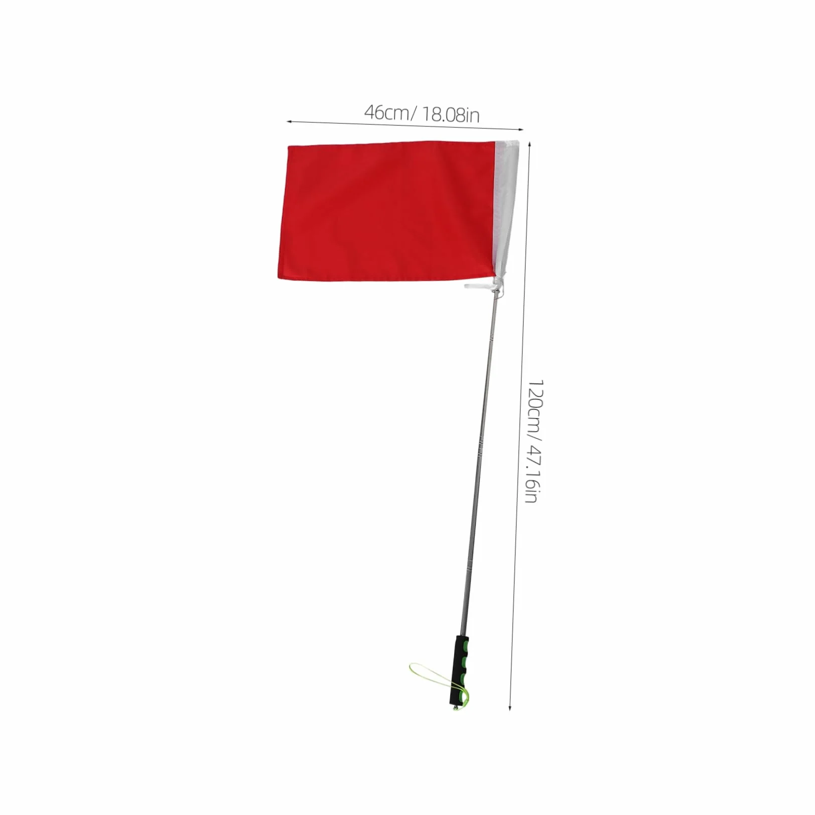 GARVALON Drapeau à Main Rouge Léger Polyester Télescopique Guide Touristique