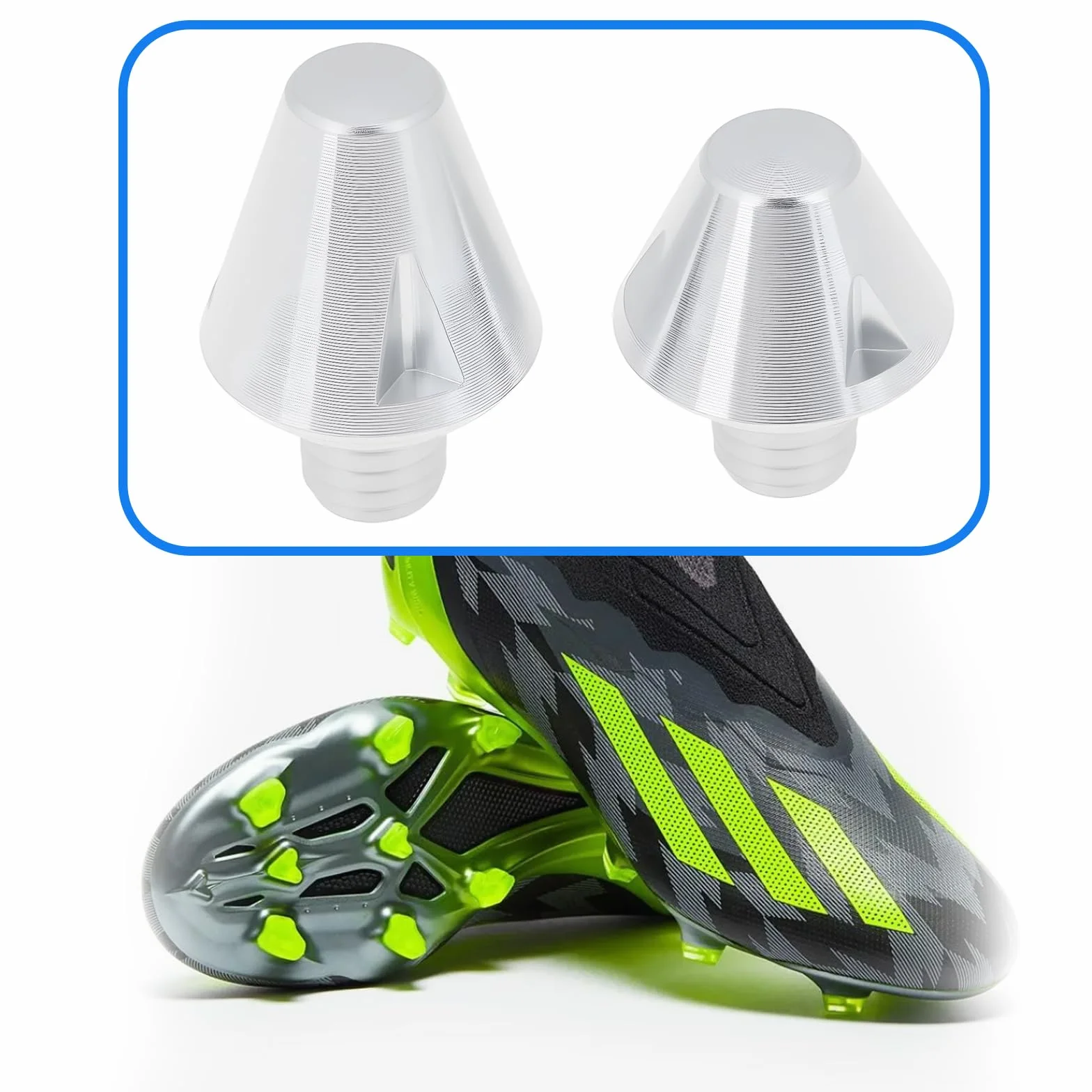Crampons de Football en Aluminium Argenté M6 Lot de 12 Compatible Adidas