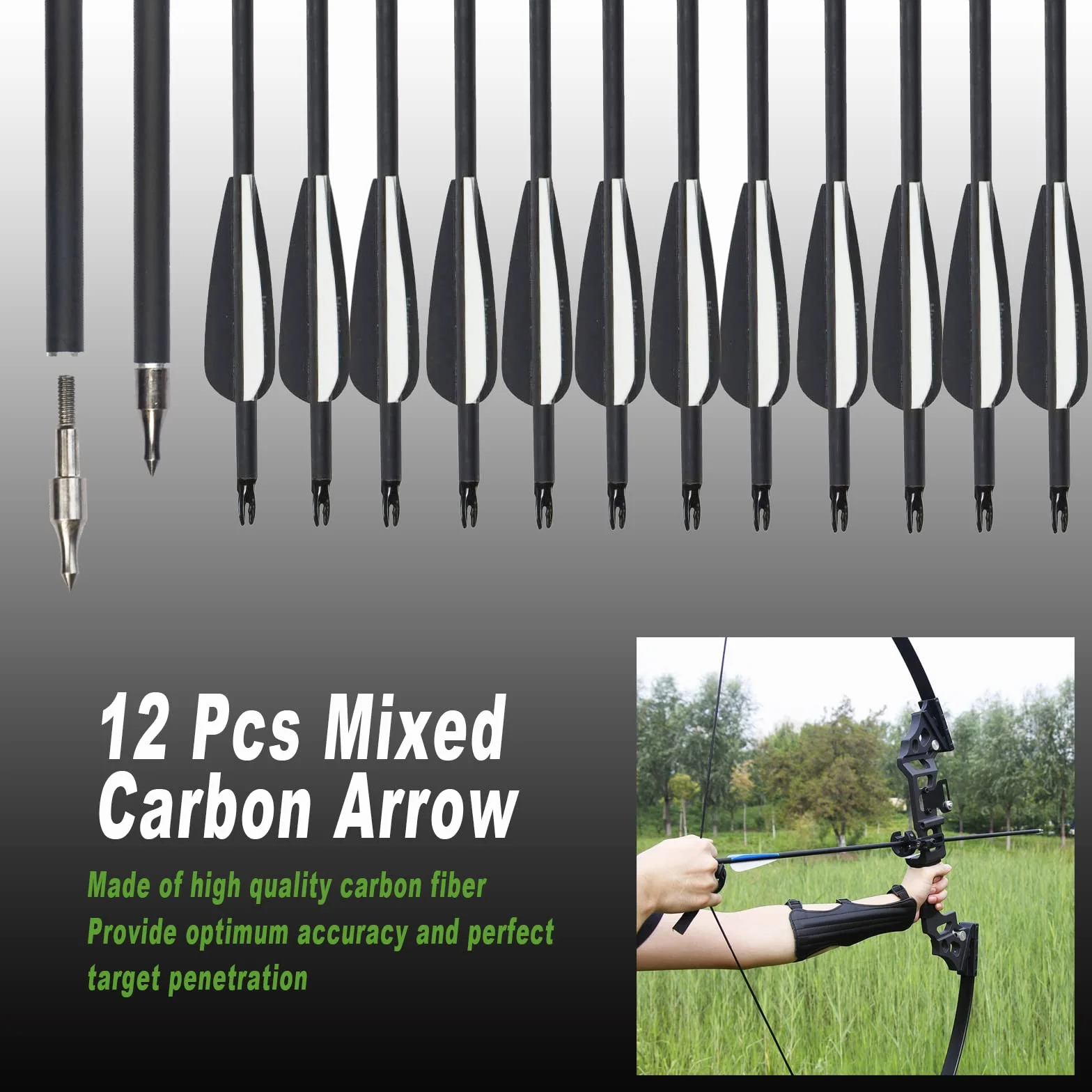 Tongtu Takedown Arc Classique 40 lbs Alliage d'aluminium Riser Kit Chasse Droitier