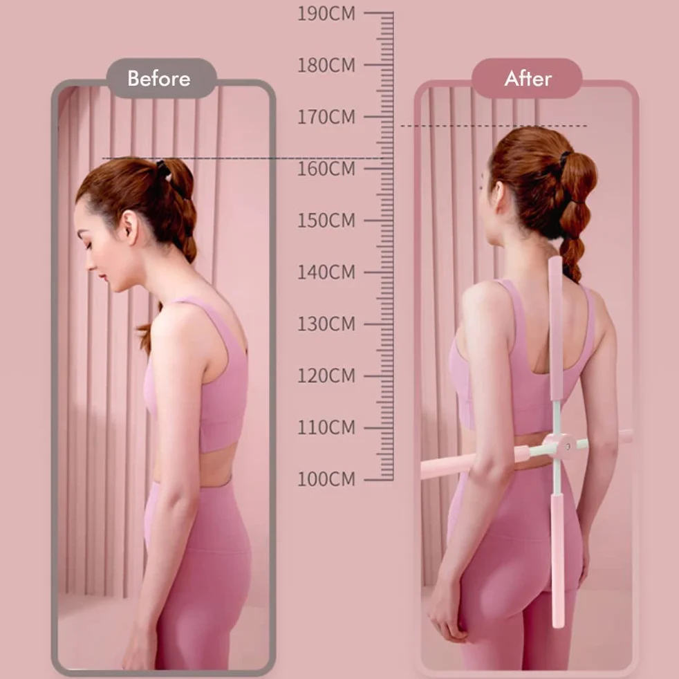 Ejoyous Bâton de Yoga Correcteur de Posture pour Musculation Pilates Étirement du Dos