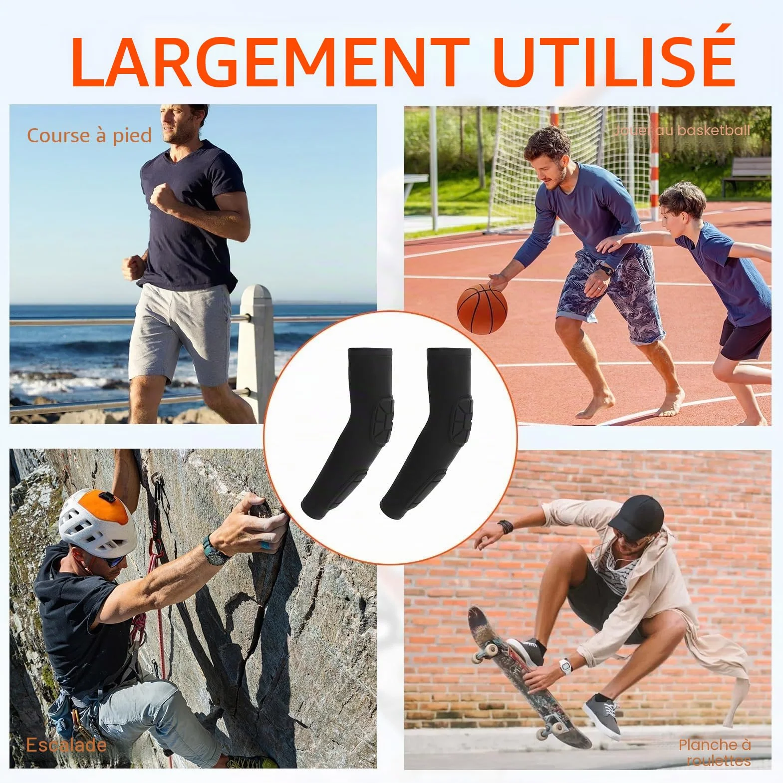 Coudieres Rembourrees 1 Paire Protection Avant Bras Volleyball Basketball Football