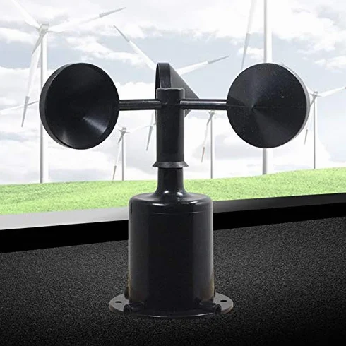Capteur de Vitesse du Vent Trois Tasses Anémomètre DC5-30V Type Impulsion