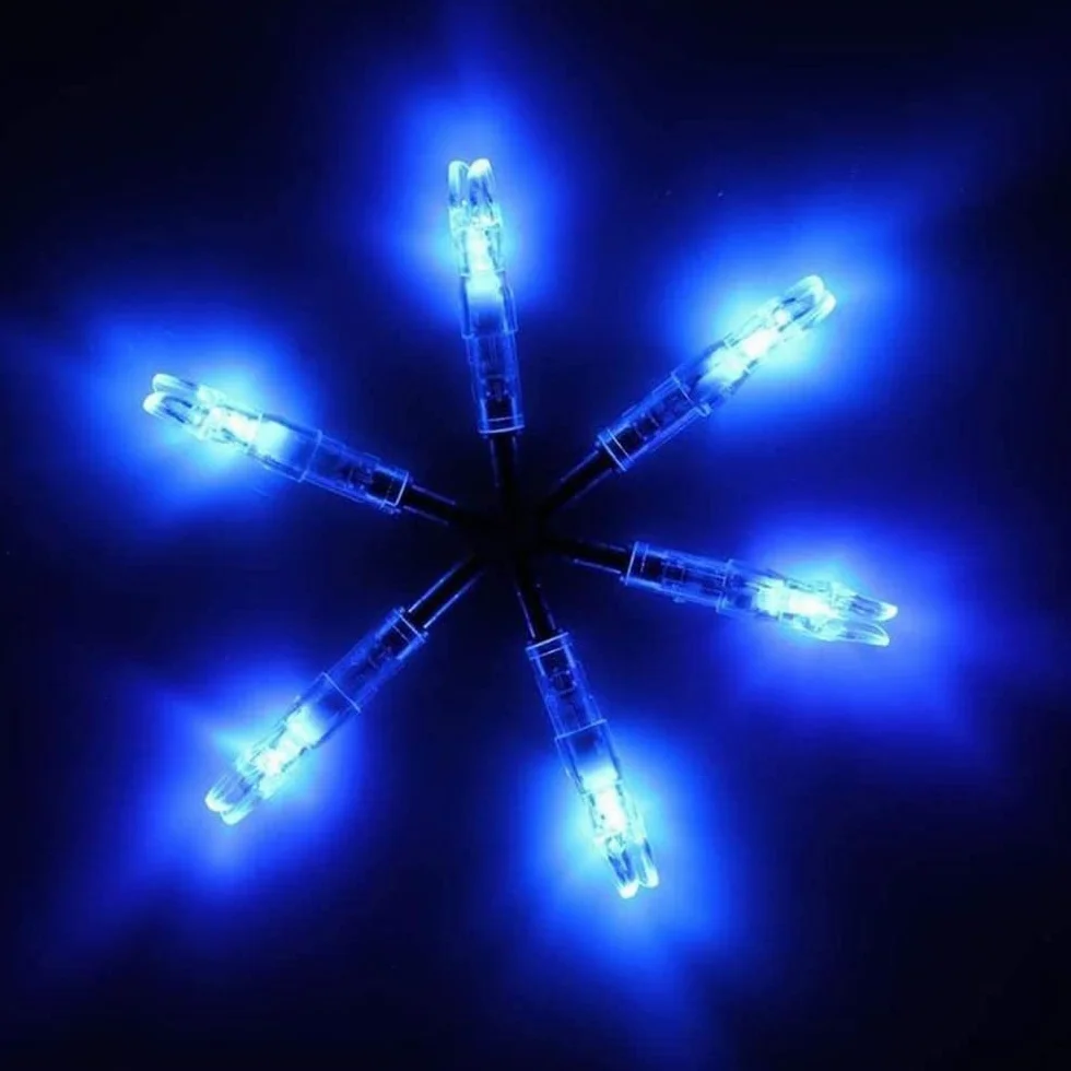 DONGKER Tir L'Arc Coco, 10 Pièces Coques Illuminées Automatiquement pour Tiges de Flèches 6,2 mm Chasse
