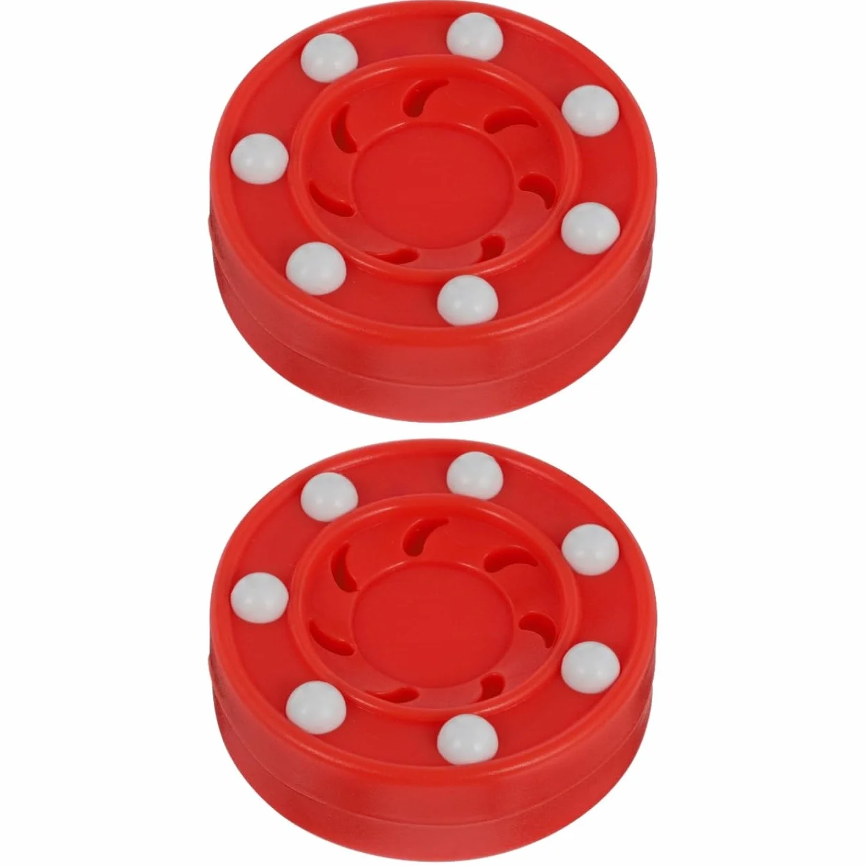 Lot de 2 Rollers de Hockey en Plein air Puck Street Hockey intérieur Hockey sur Glace Green Biscuit Pro Puck Roller Hockey Jeu d'entraînement