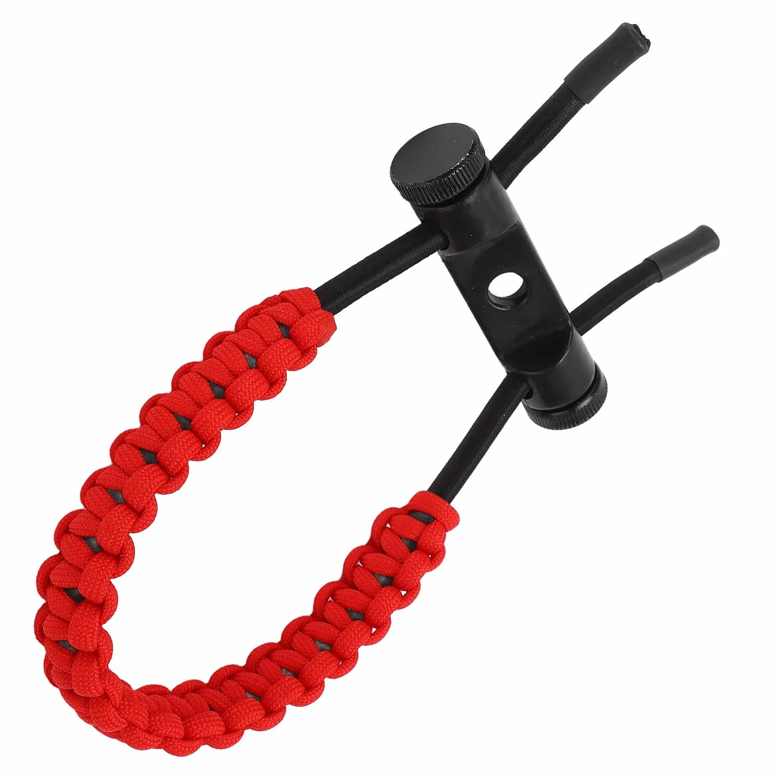 Élingues de Poignet d'Arc à Poulies Réglable Durable, Corde de Dragonne de Chasse pour Tir à l'Arc (Rouge)
