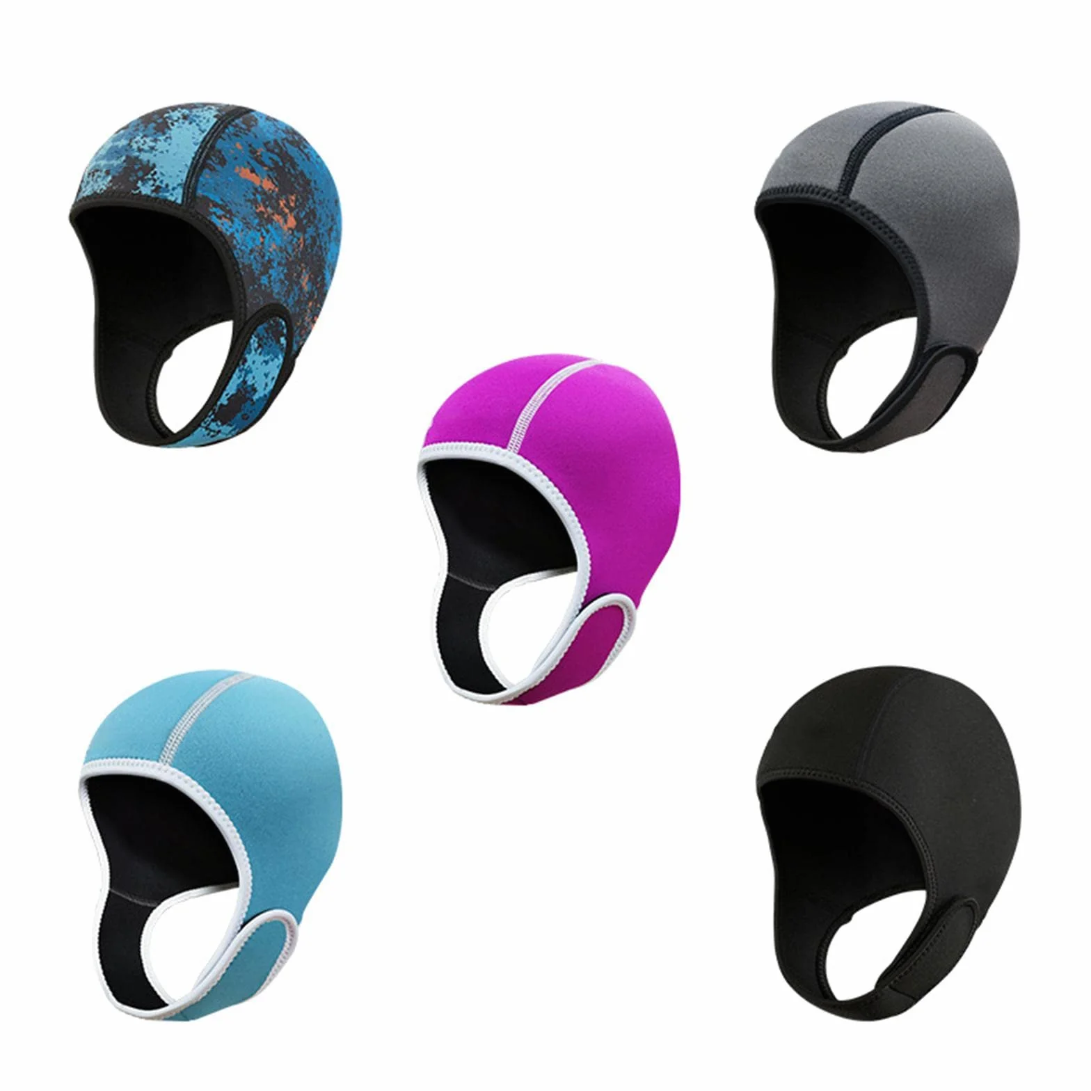 Capuche de plongée 2 mm néoprène avec mentonnière élastique pour garder au chaud
