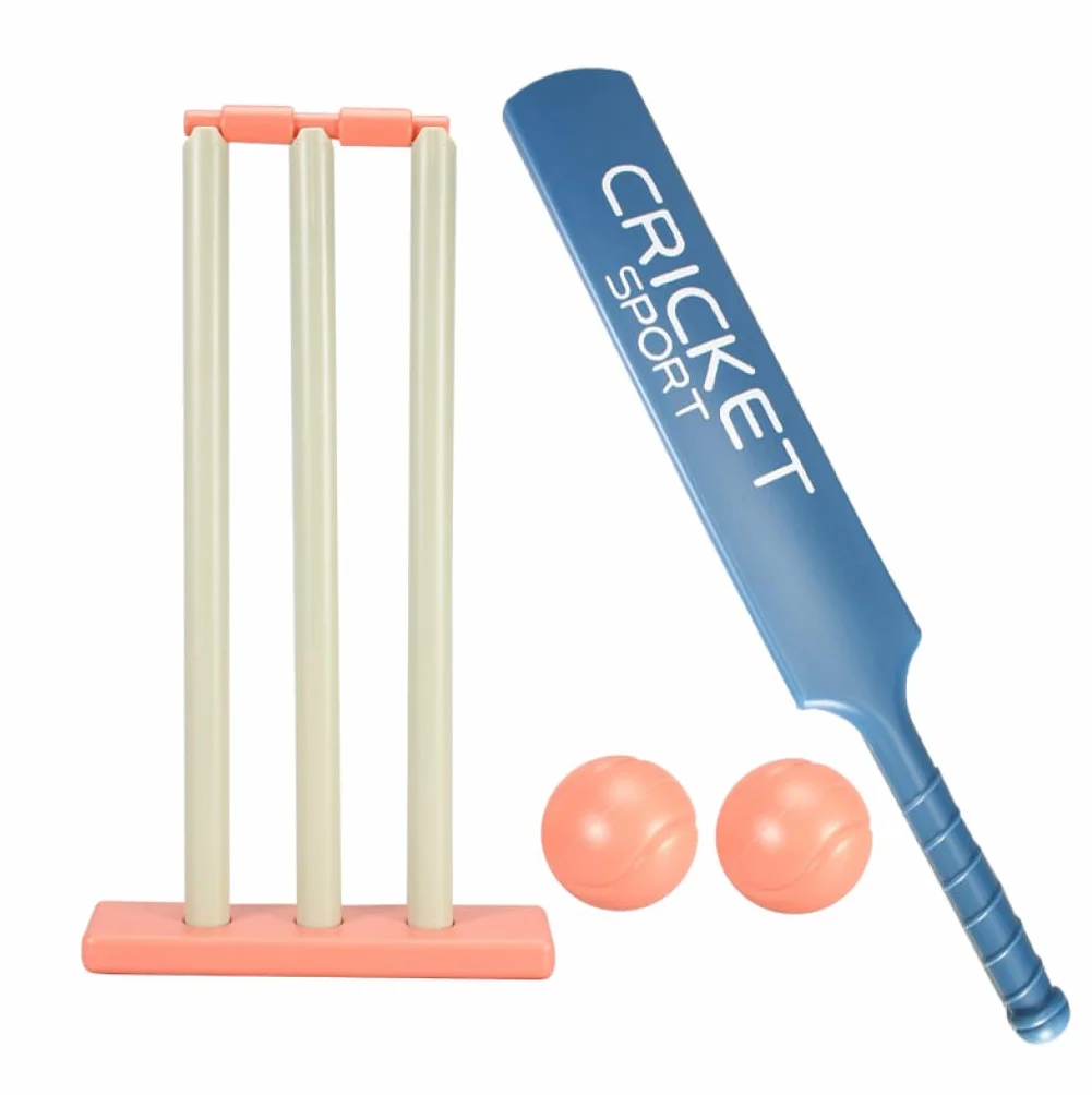 Ensemble de Cricket pour Enfants avec Batte et Souches en ABS, 2 Balles, Jeu d'Interaction Parent-Enfant
