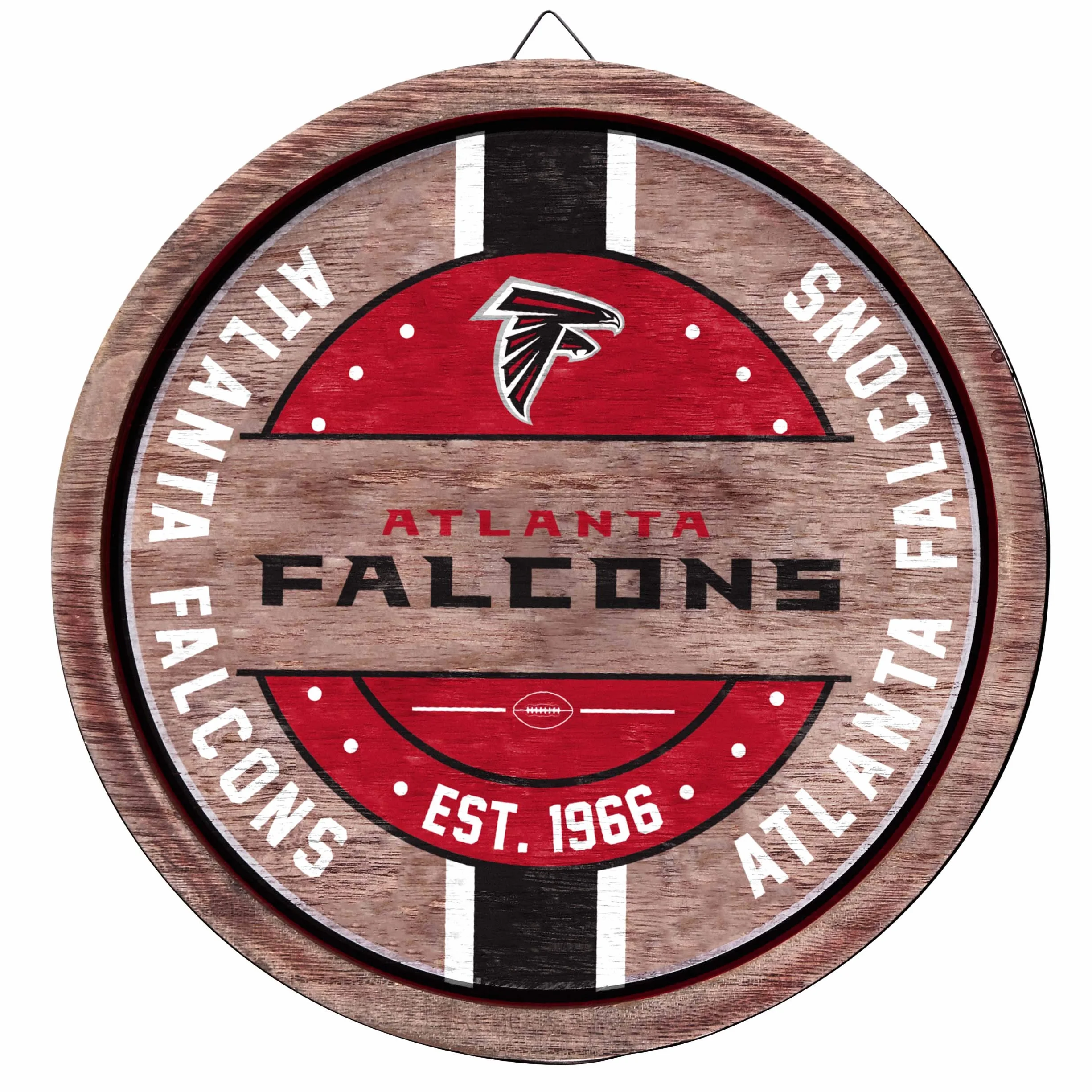 Foco NFL Team Panneau en Bois avec Logo