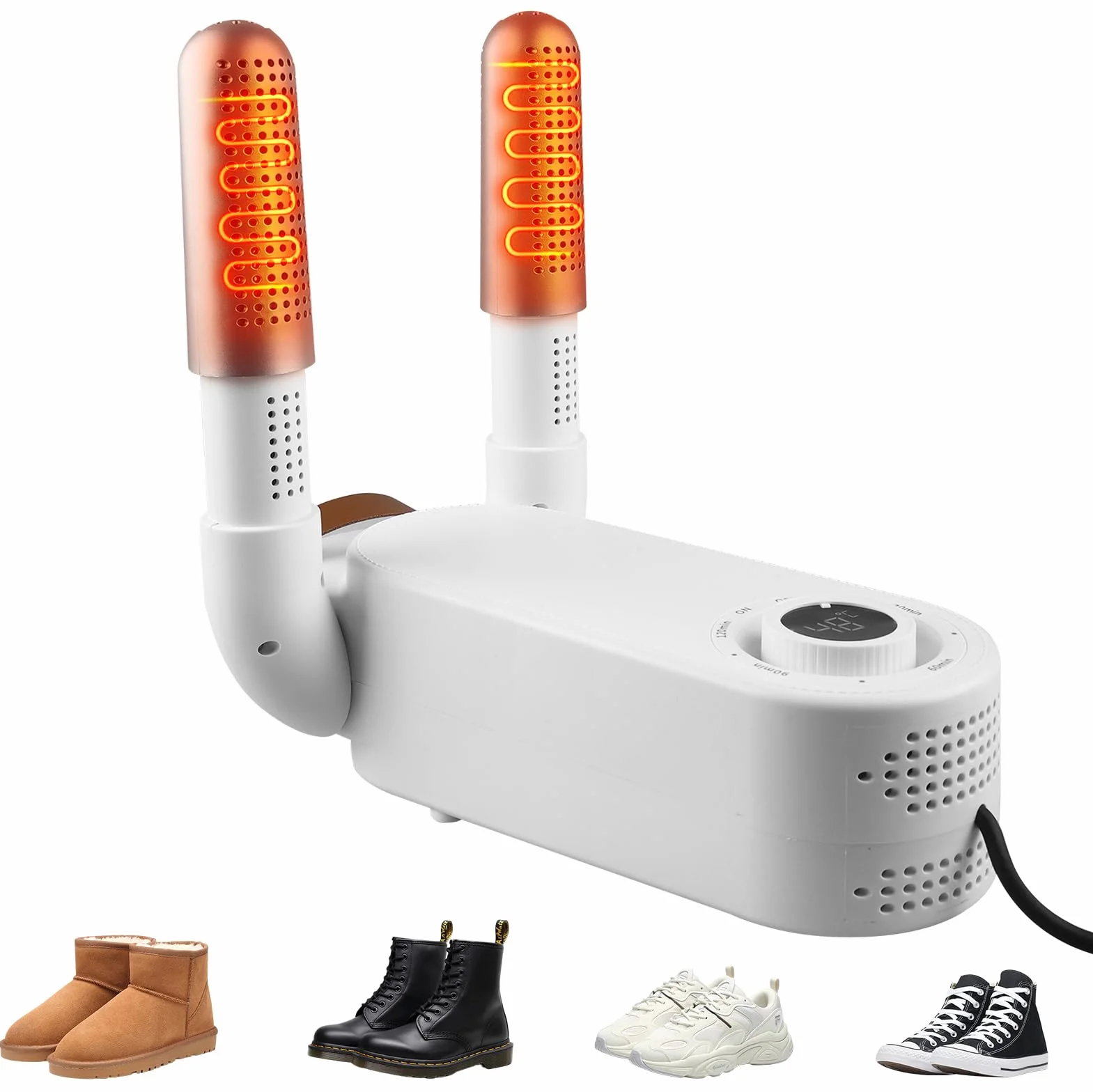 Sèche-Gants de Boxe, Séchoir à Chaussures Électrique avec Minuterie Intelligente, Design Pliable
