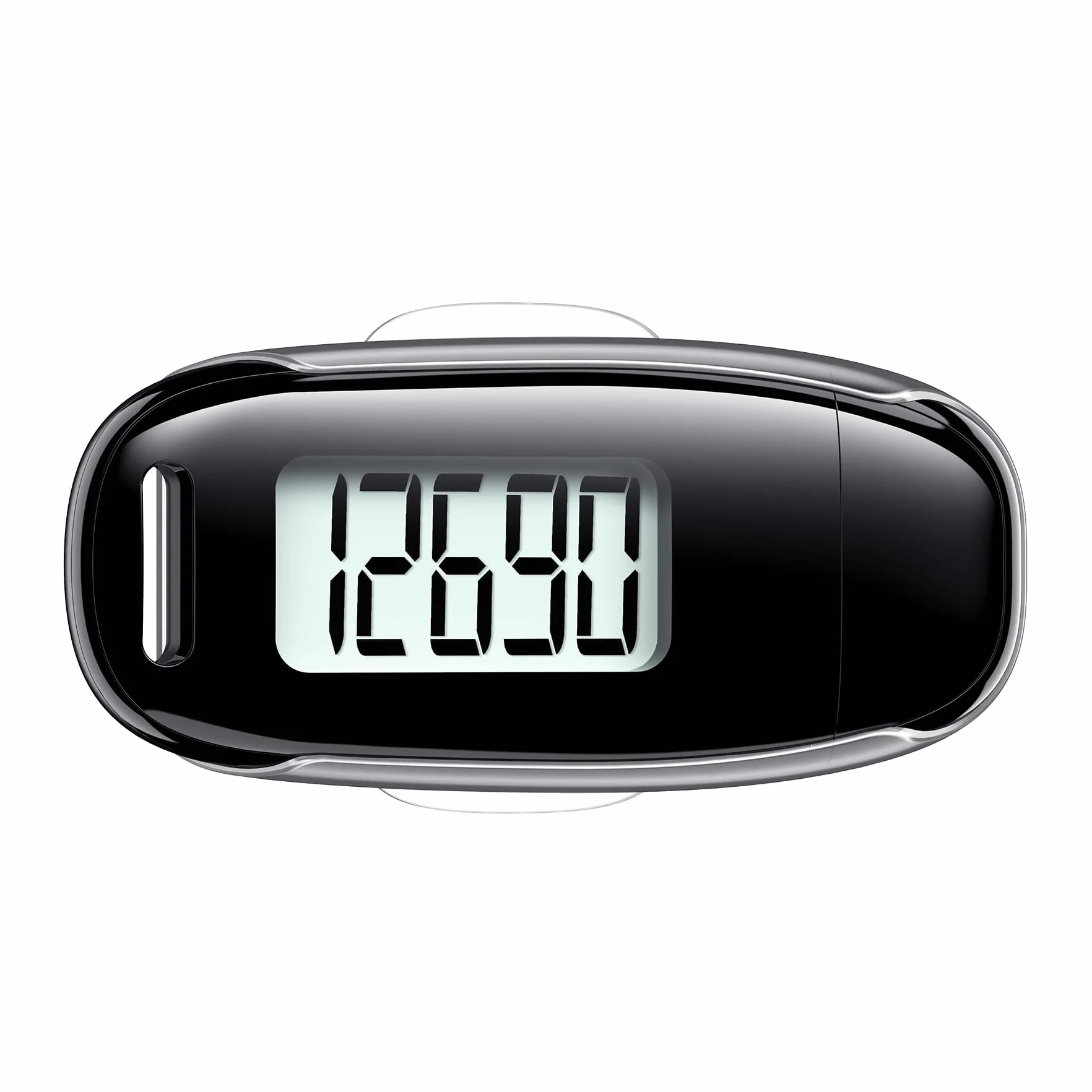 Podomètre 3D compteur de pas rechargeable USB avec clip sangle amovible rétroéclairage précis