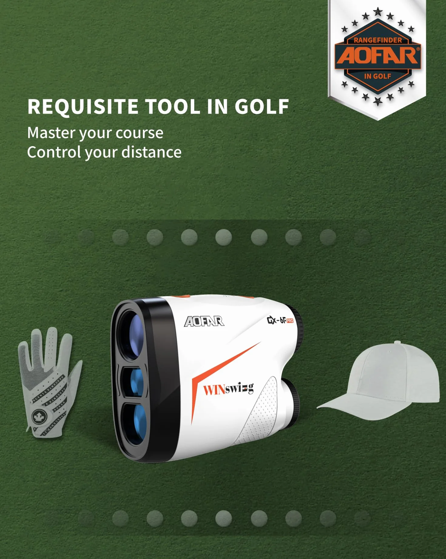 Télémètre de golf AOFAR GX-6F Pro scan continu verrouillage drapeau vibreur haute précision 454 m