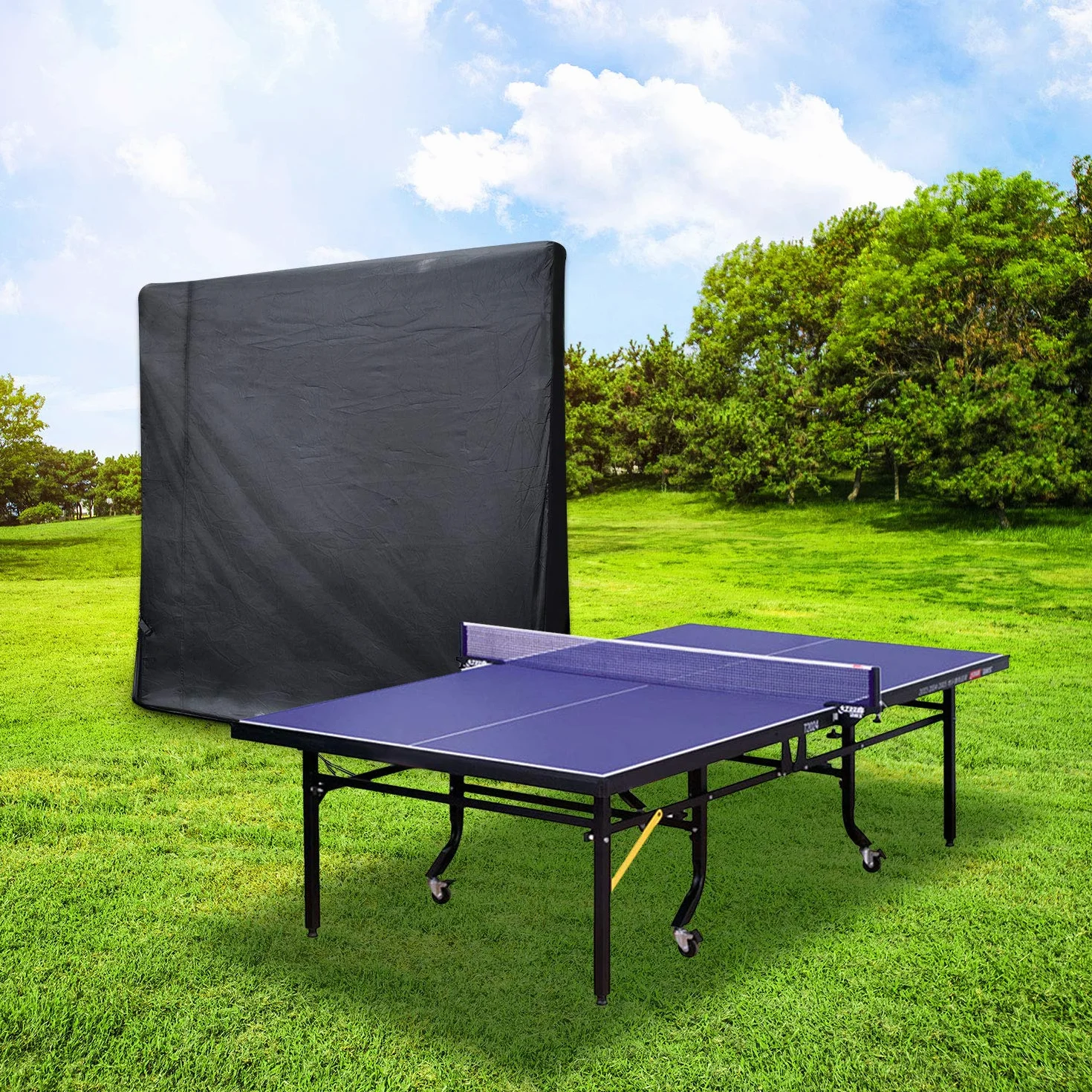Housse Imperméable Table de Tennis de Table 165 x 70 x 185 cm Noir