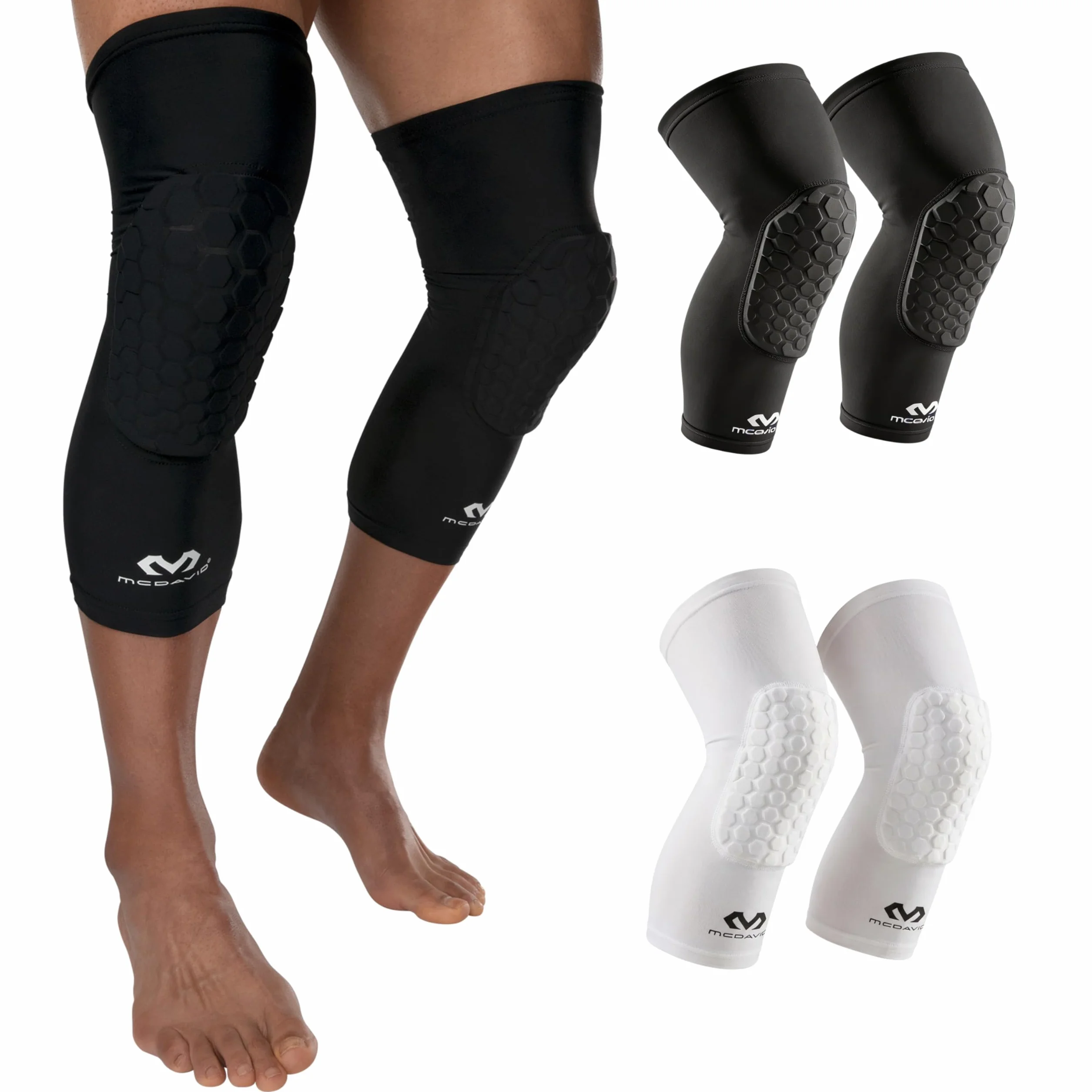 McDavid Hexforce Jambes adultes Noir L 39-42 cm