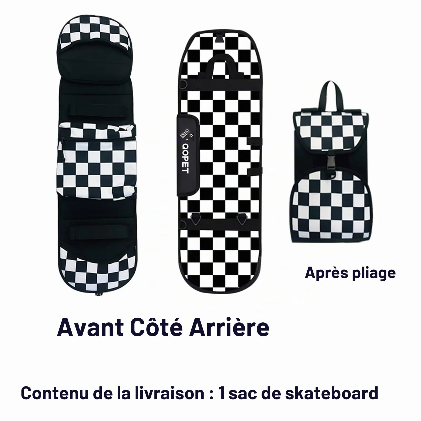 Sac à Dos Oxford 900D Étanche Pliable pour Skateboard Électrique
