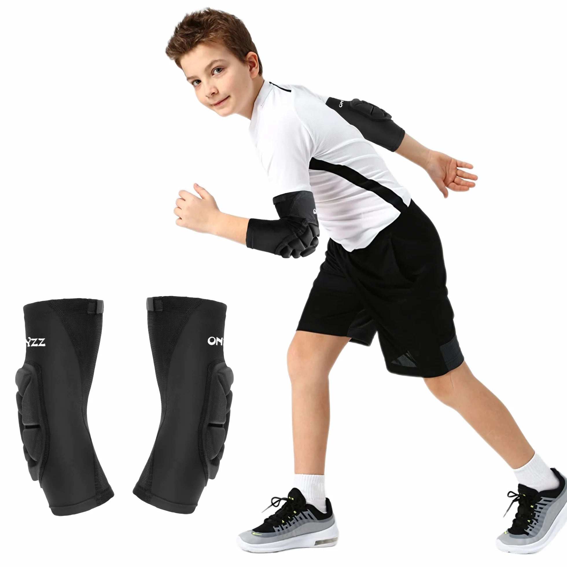 Coudières Enfant Ajustement Serré Manchon Bras Compression Tampons Eponge Protection Coude Sport Boxe Danse Football
