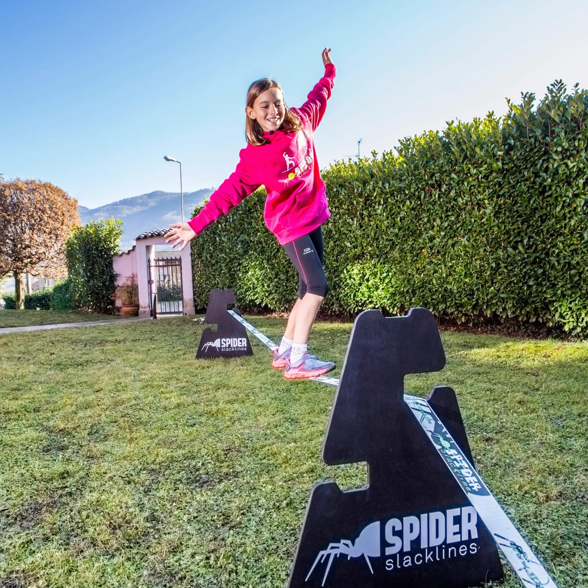 Kit Slackline Extérieur 20 mètres pour Débutants sans Arbres