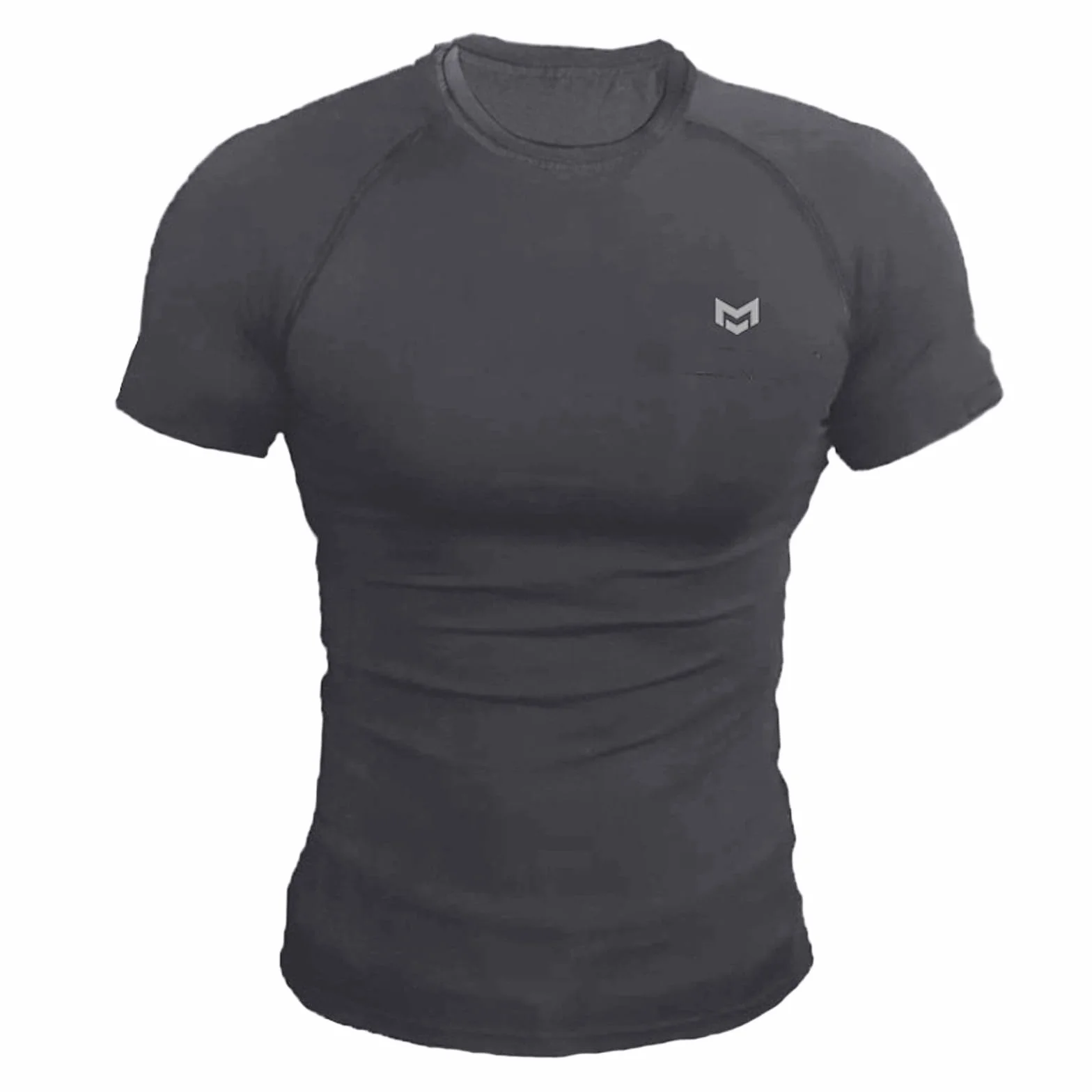 T-Shirt Homme Sport Fluo Rose Rouge Blanc Maillot Foot Manches Courtes Compression Musculation Grande Taille