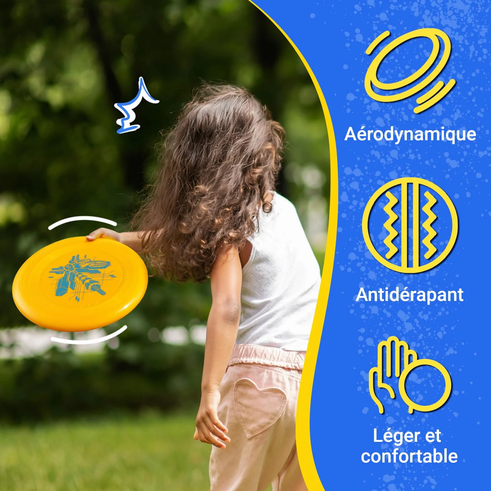 Wham-O Frisbee Disque Volant 22.86cm 70g Jouet Léger pour Débutants Enfants 5 Ans+