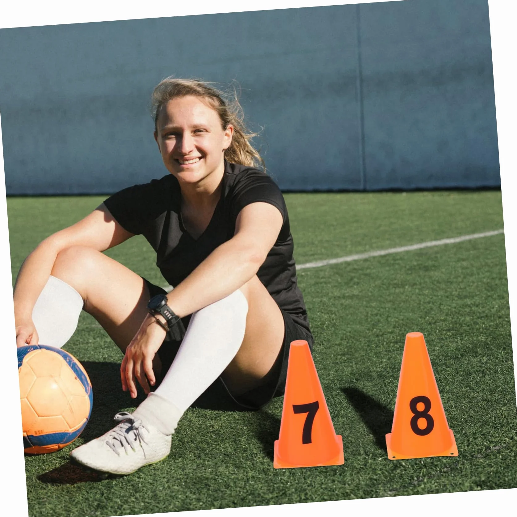 Cônes Numérotés Lot de 10 Plastique Entraînement Football UPKOCH