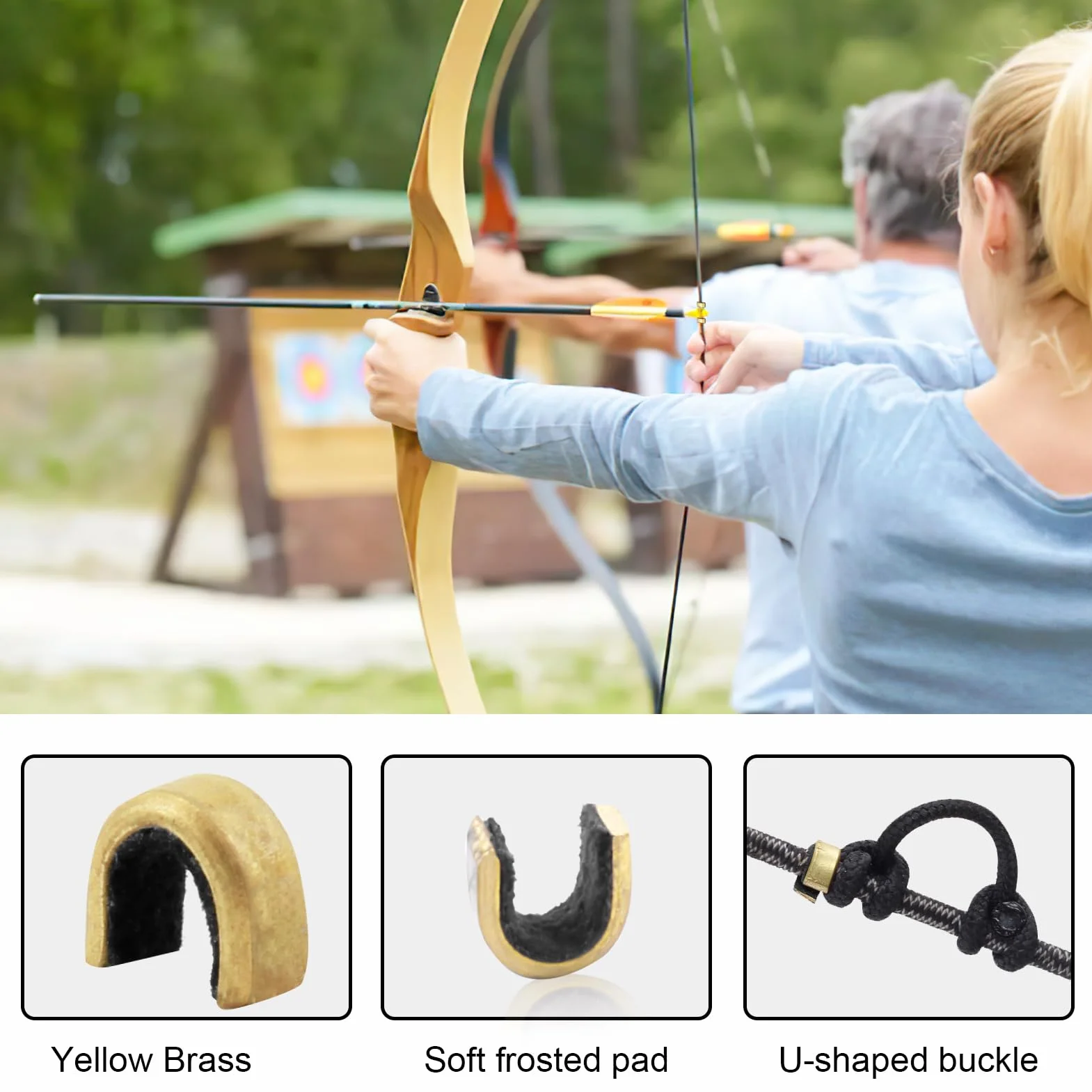 Bowstring Nocks Buckle Clips Bow String Nocking Point Boucle en Laiton Cordes d'arc Accessoires Tir à l'arc