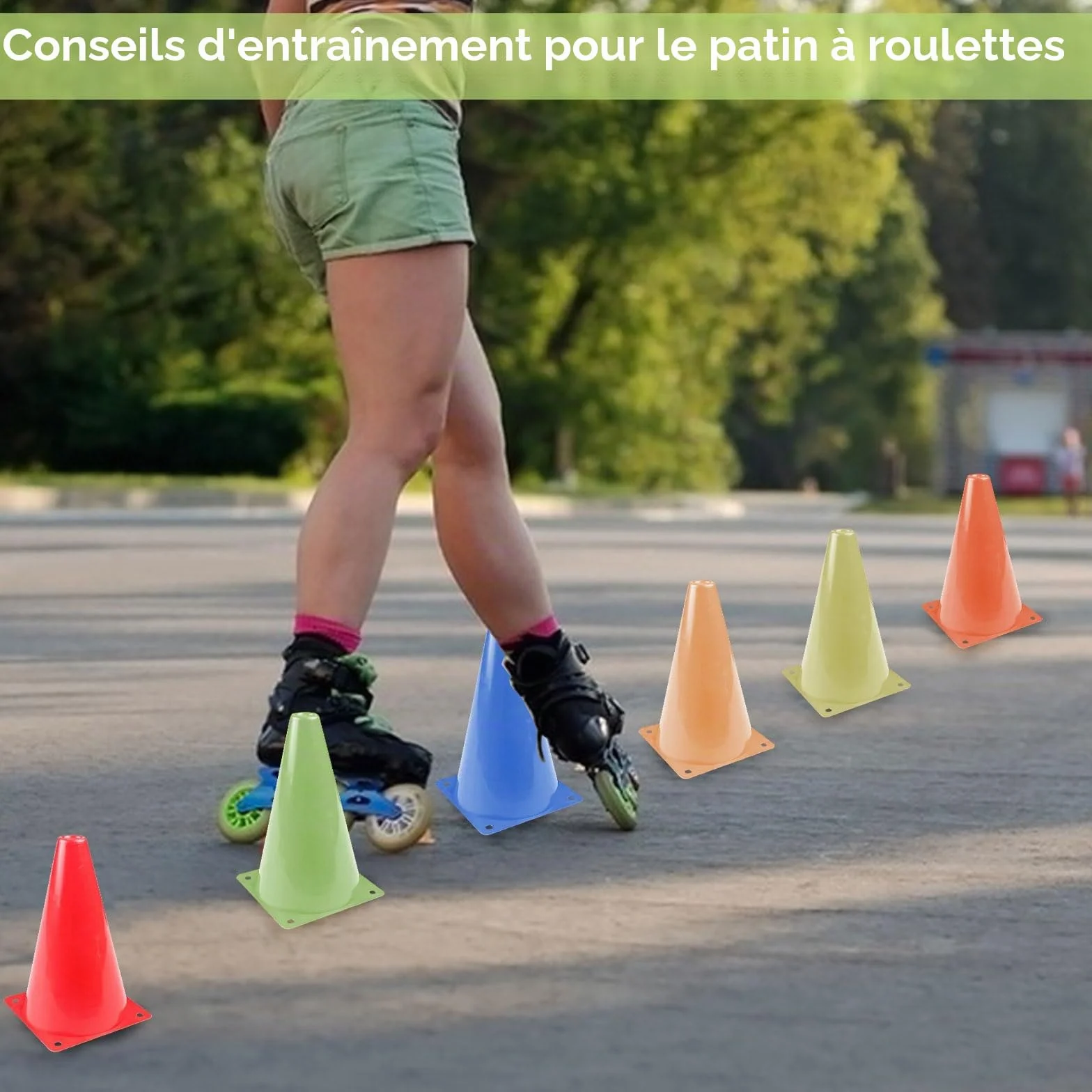 Cônes de Signalisation 17,5cm 6 Couleurs Plot Sport Football Entrainement