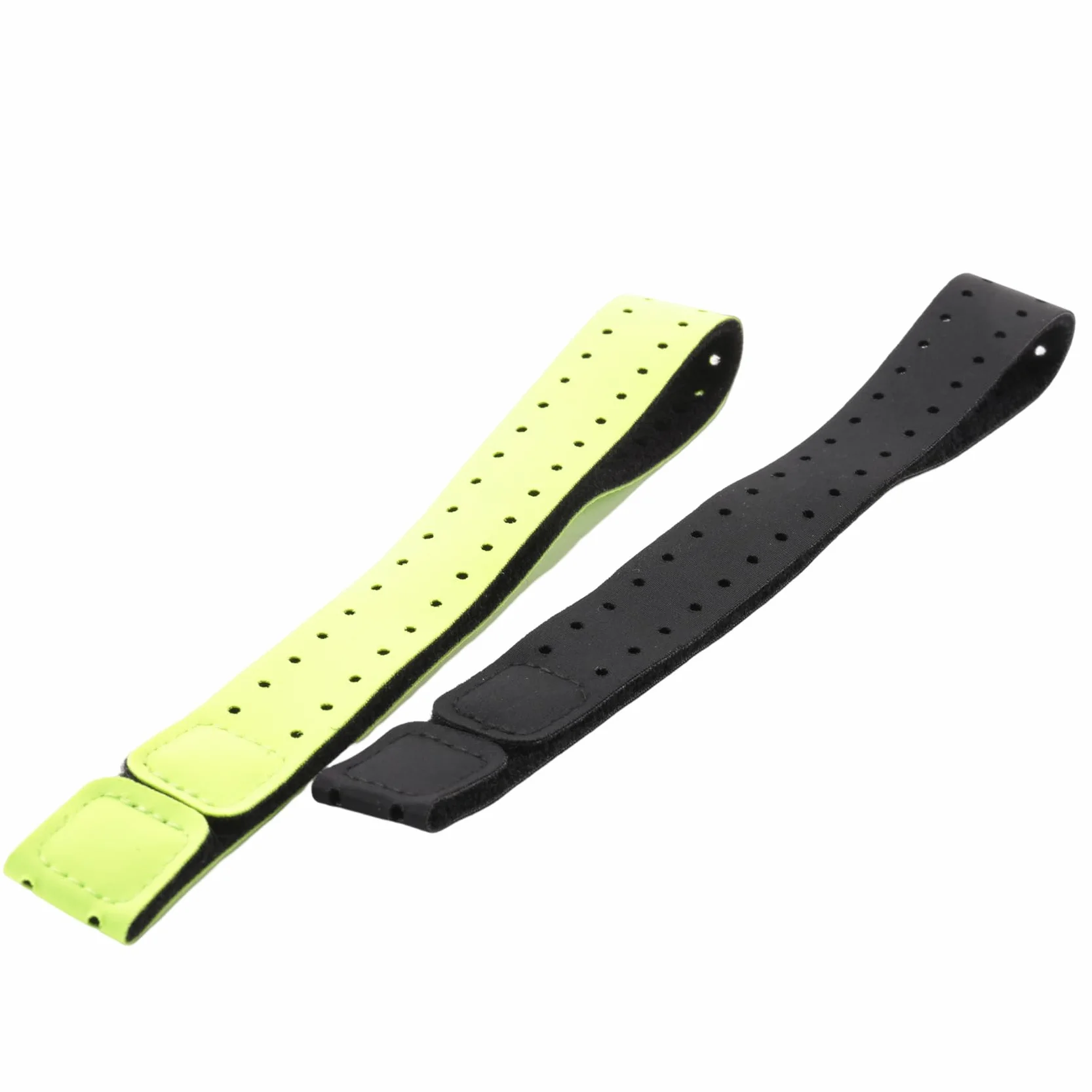 Brassard de Remplacement Réglable et Respirant Bande de Sangle Souple pour Moniteur de Fréquence Cardiaque - Noir + Vert