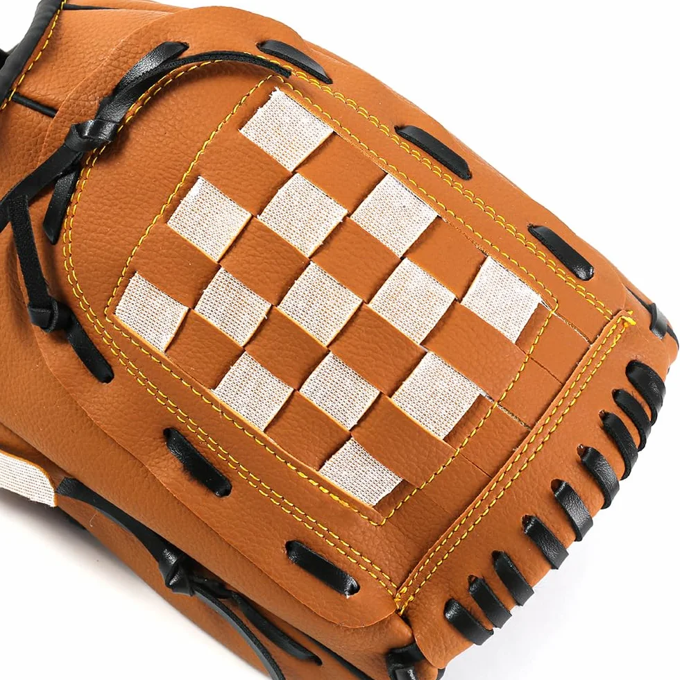 Gant de Baseball POFET en Cuir PU 11,5 Pouces Gant de Frappeur Main Gauche pour Lancer Droit