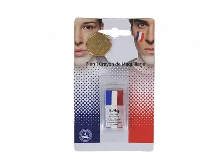 Mini Stick Maquillage France Bleu Blanc Rouge Lot de 6 3.9g