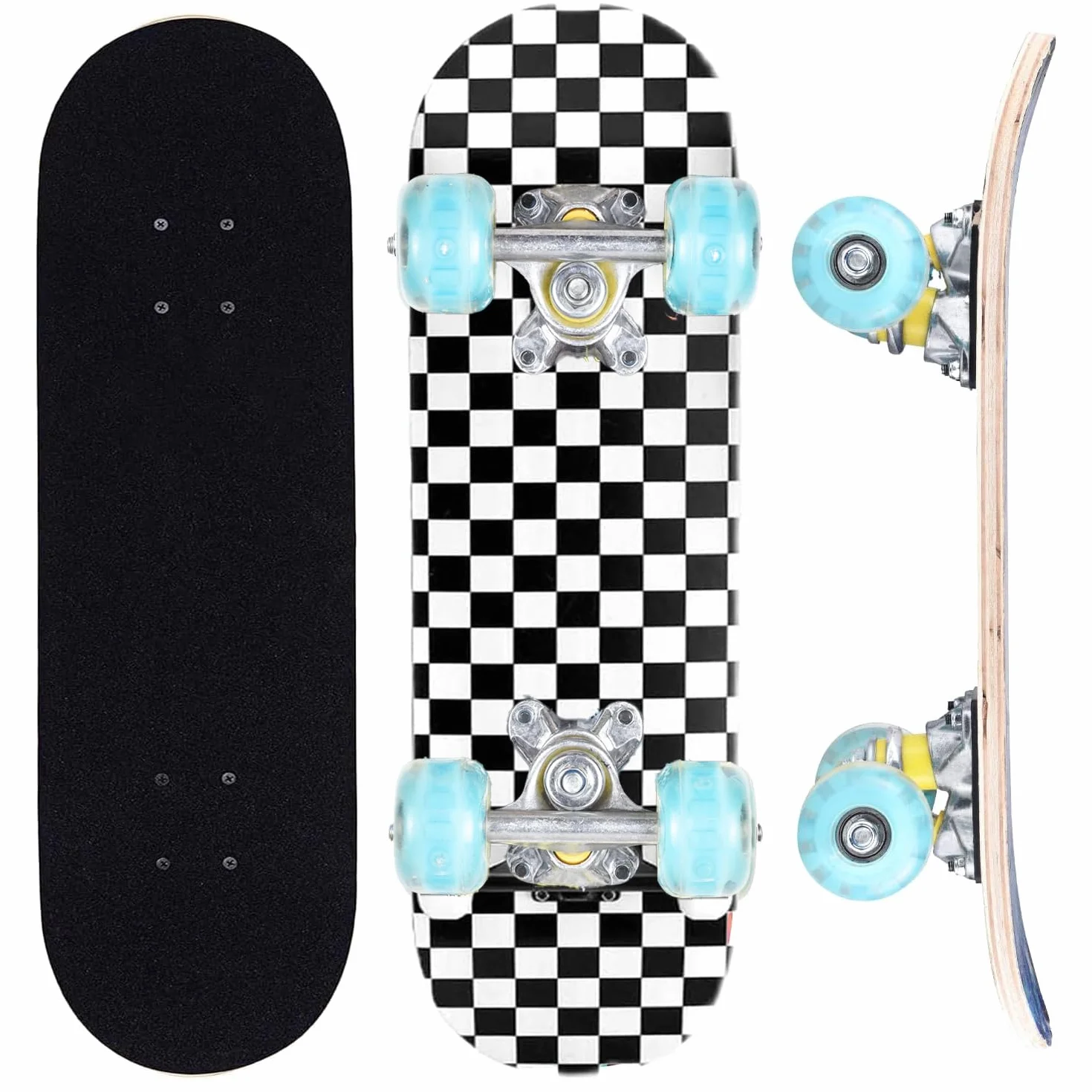 ERNAN Skateboard 17" pour Débutant avec T-Tool Inclus