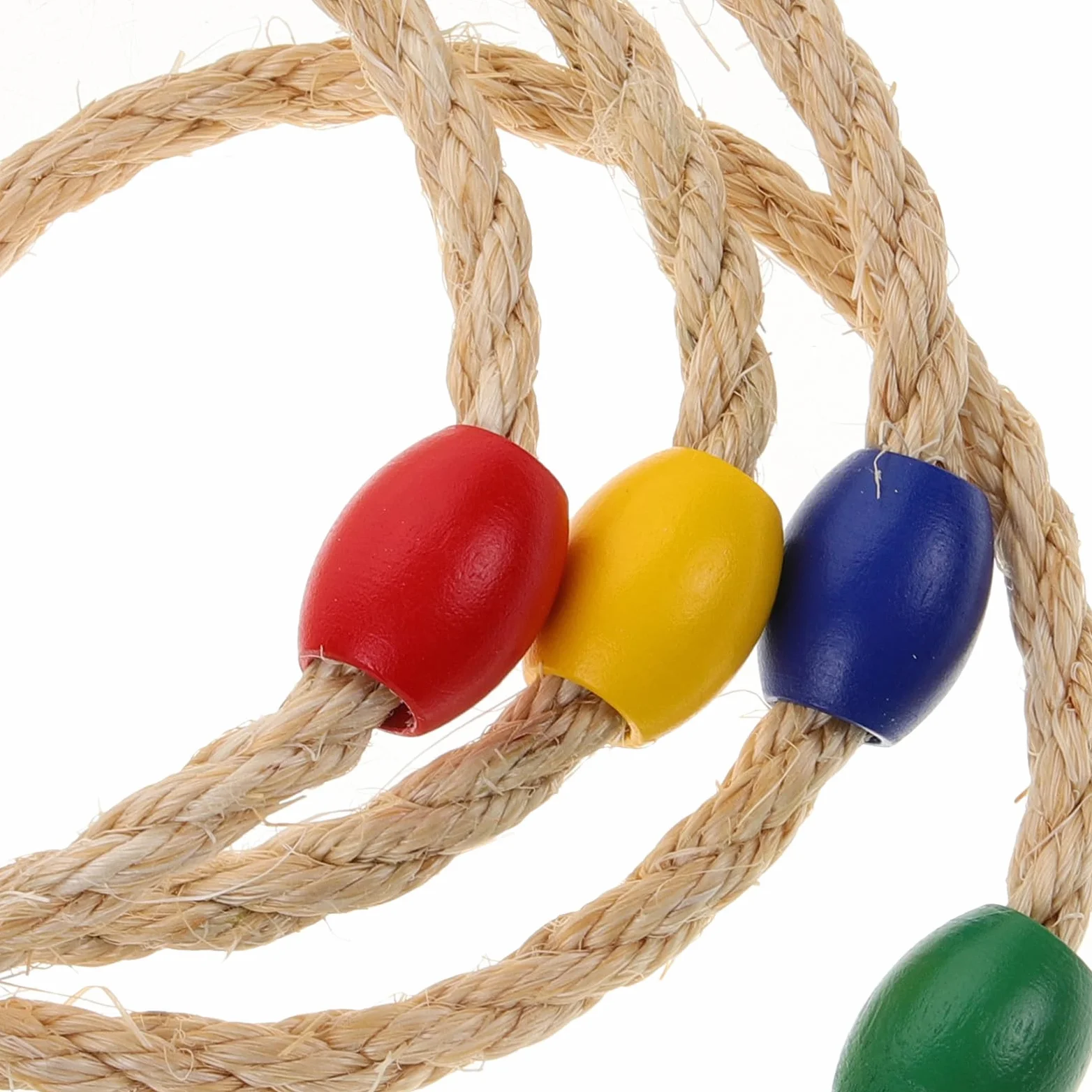 ifundom Jeu de Lancer d'Anneaux en Bois et Corde 10 Pièces - Coordination Main-Œil