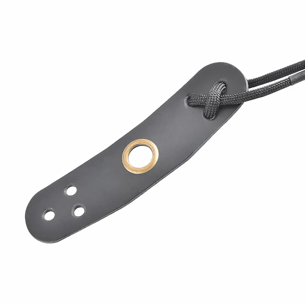 Écharpe de Poignet d'Arc de Tir à l'Arc en Cuir Tressé Réglable avec Œillet en Métal