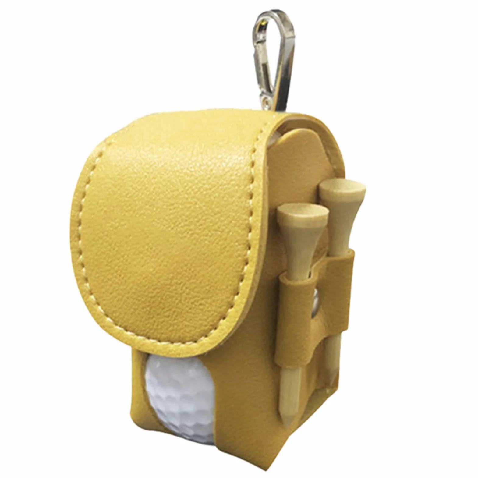 Pochette Golf Hommes Cuir PU Porte-Tees Ceinture Organisateur Balles Clip Transport