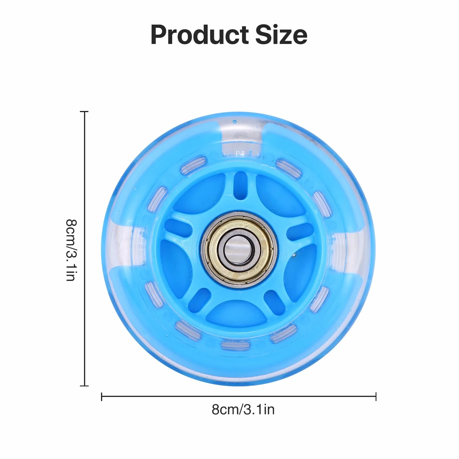 Roues de rechange trottinette LED 80 mm ABEC-7 pour enfants