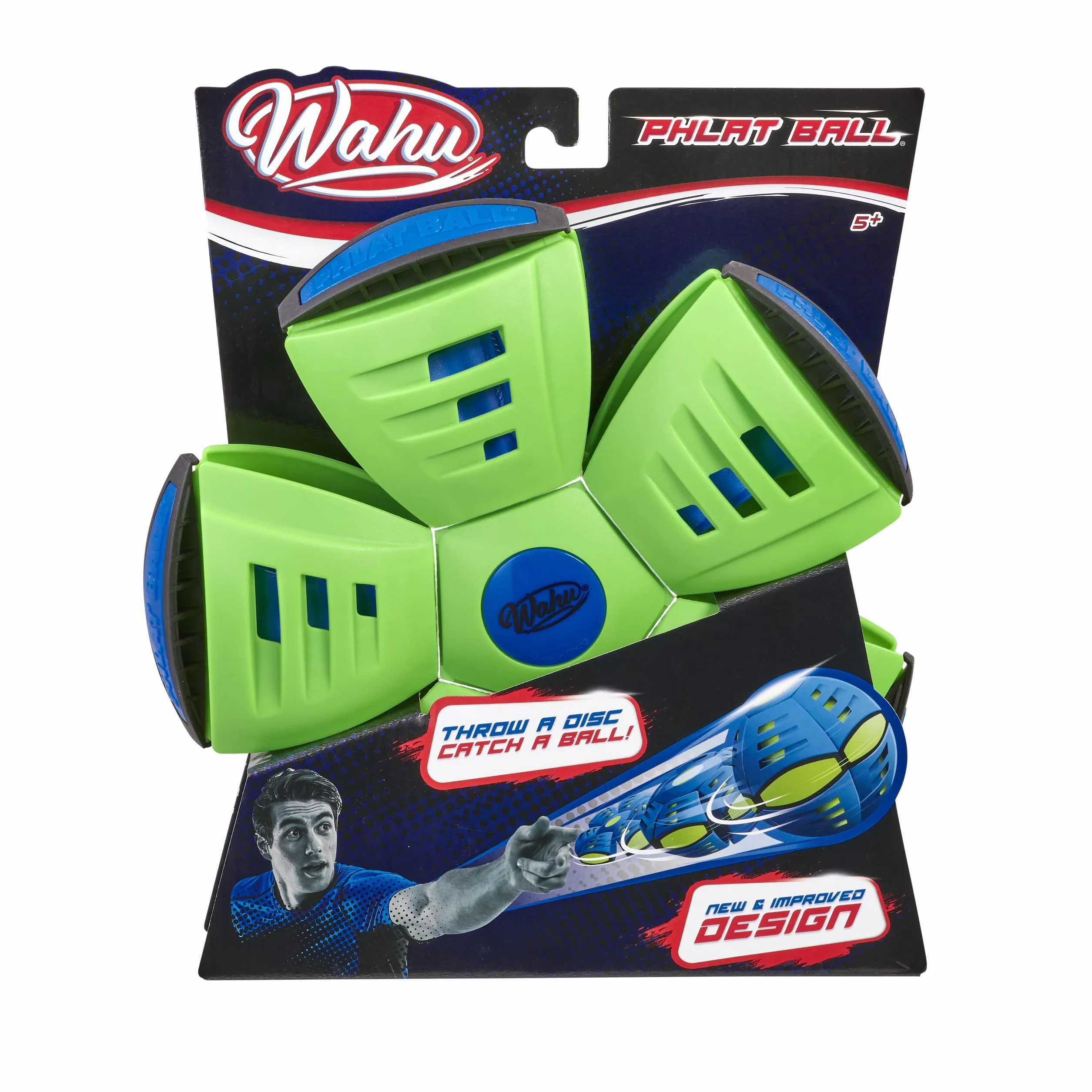 Wahu PHLAT BALL Classic Frisbee Volant Transformable Ballon Jeux Extérieur Enfants 5 Ans 15,7cm 22,9cm