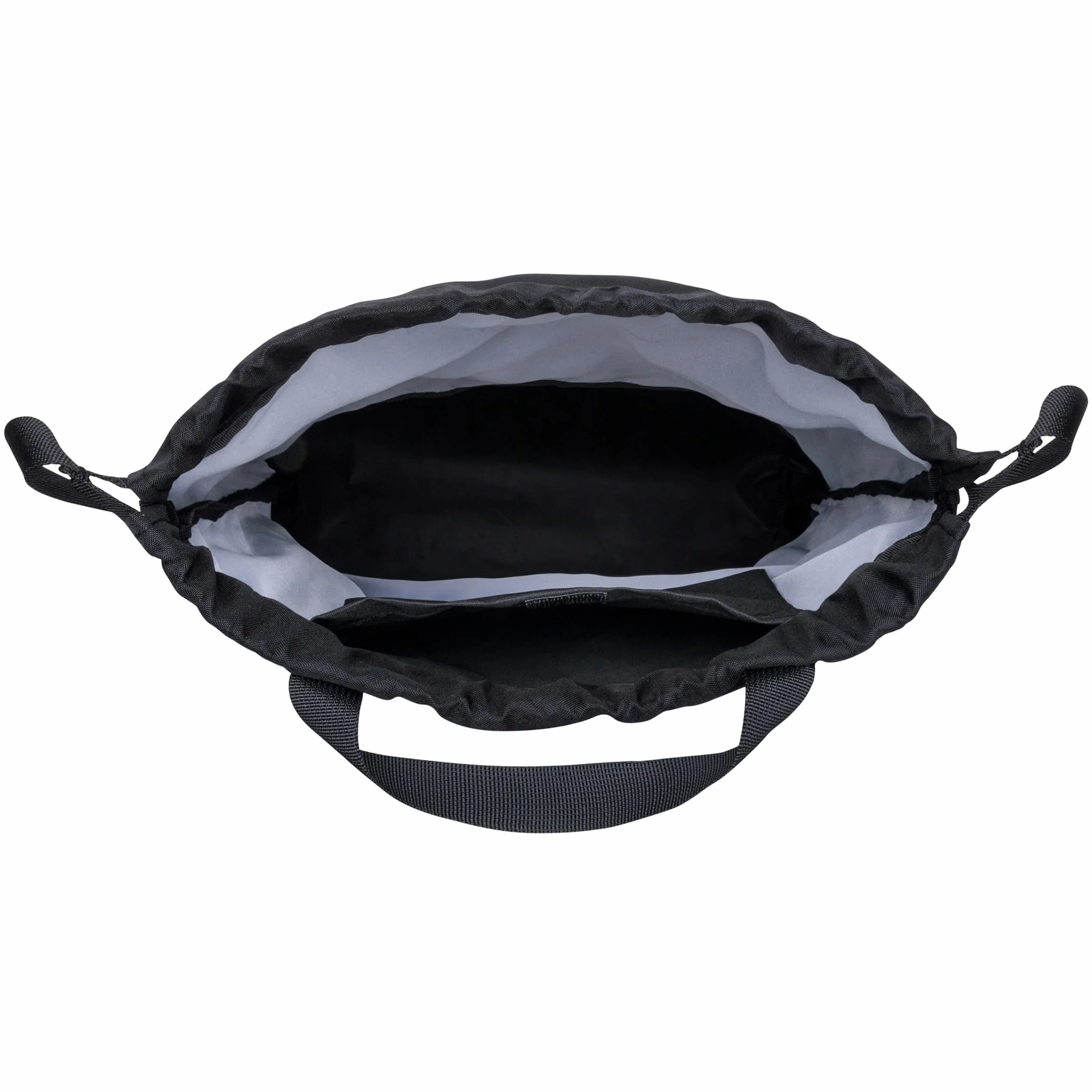 LARKSON No 7 Sac à Cordon Femme Homme Noir Sac de Sport avec Poche Intérieure Matériau Recyclé