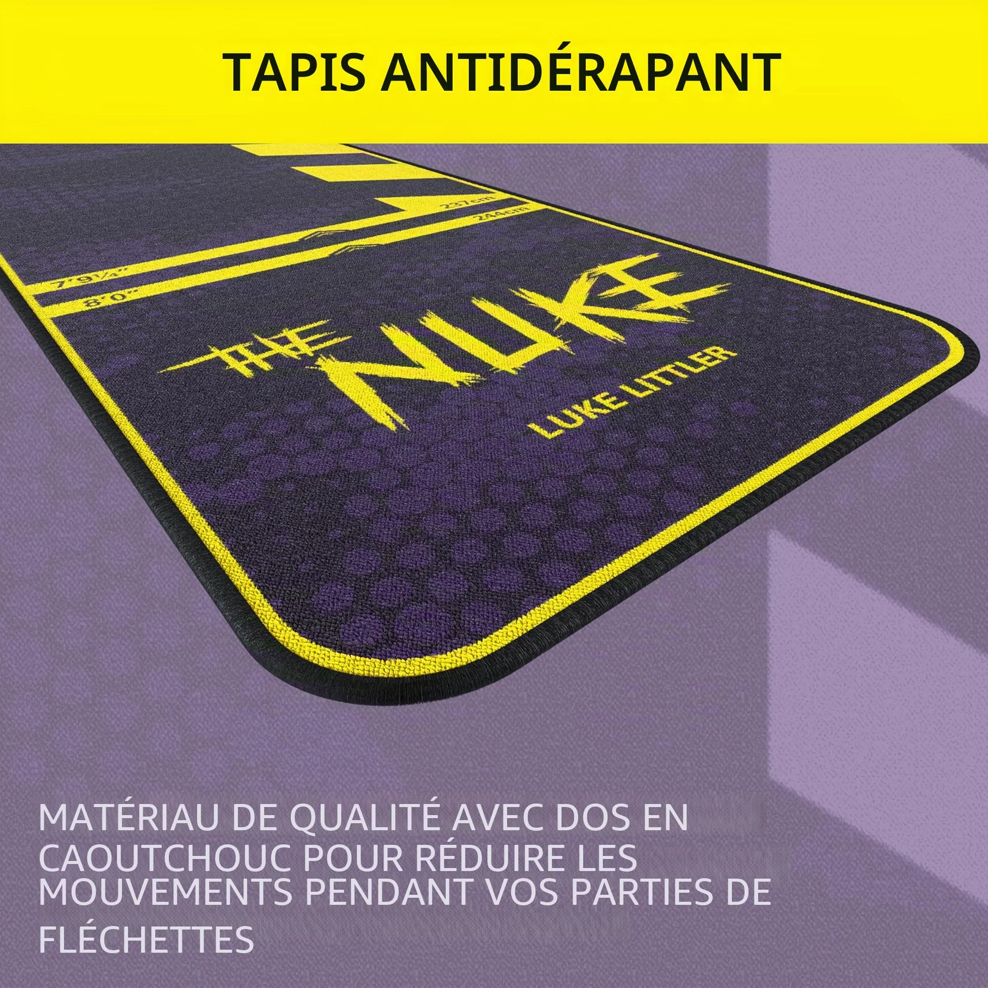 Target Darts Luke Littler The Nuke Tapis de fléchettes antidérapant avec Pointe Souple et Acier