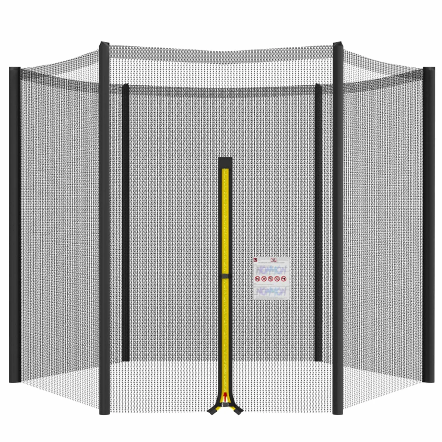 Filet de Protection pour Trampolines 244-423 cm, Résistant aux UV, Noir/Bleu/Vert/Rose