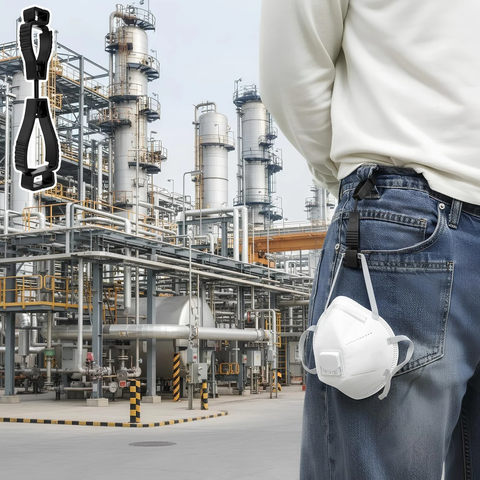 Porte-gants rotatifs à 360° Lot de 4 - Porte-gants de pompier portable