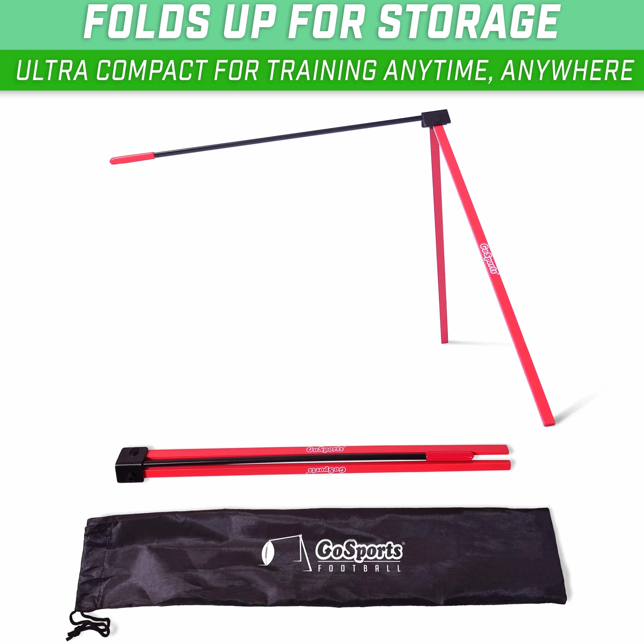 GoSports Support de Frappe en Métal pour But de Football - Portable Compatible Toutes Tailles