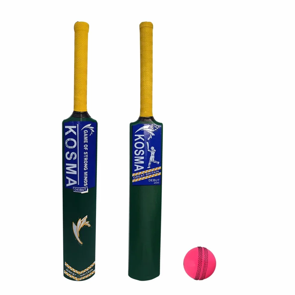 Kosma Batte de Cricket Jeunesse Unisexe Vert/Jaune Junior