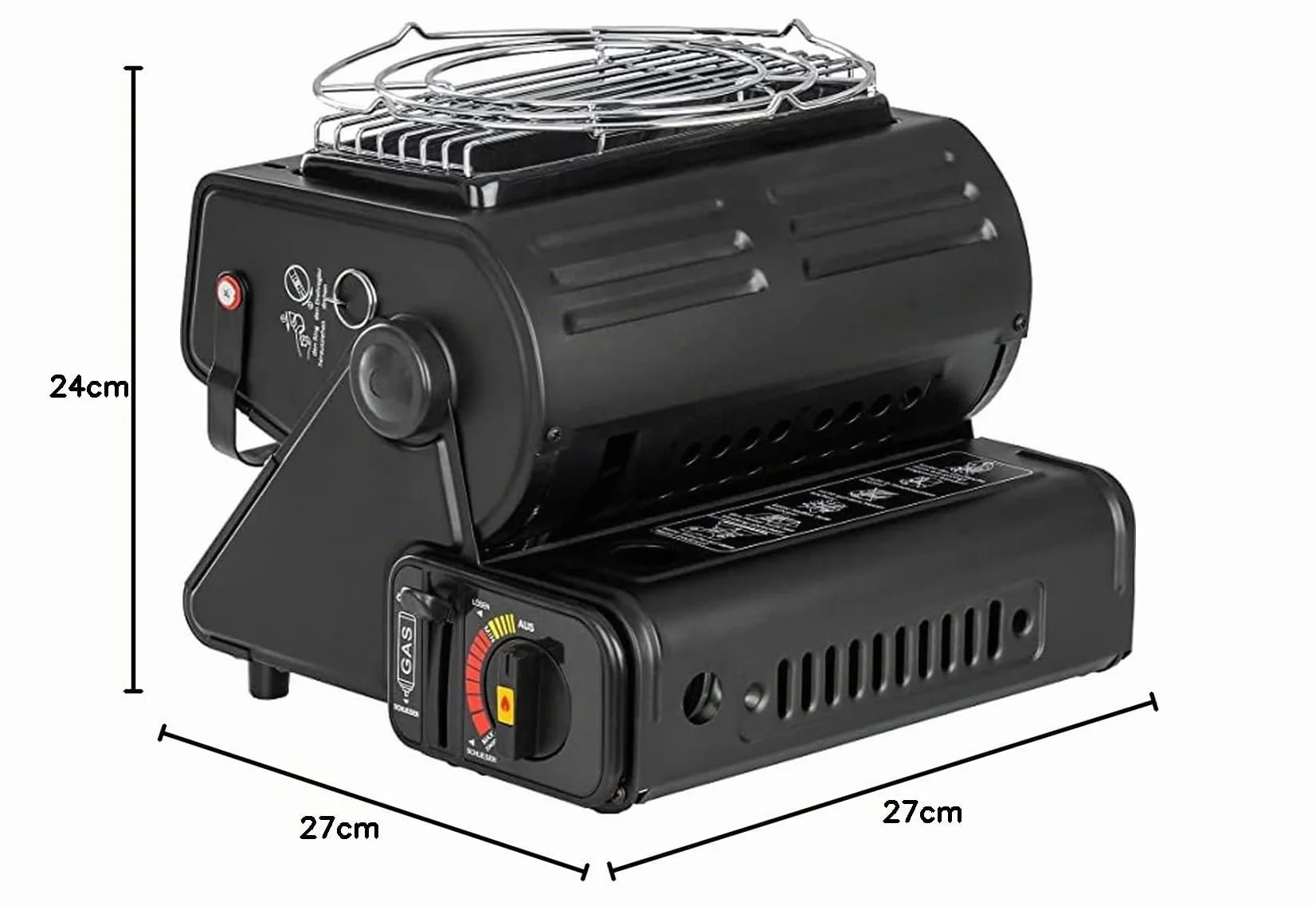 SMH LINE® Chauffage à Gaz Portable 2 en 1 1,3 kW Céramique GPL Camping Extérieur