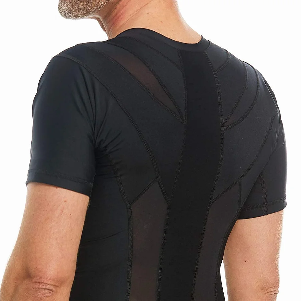 Anodyne Correcteur de Posture du Dos et Épaules Hommes T-Shirt Noir S