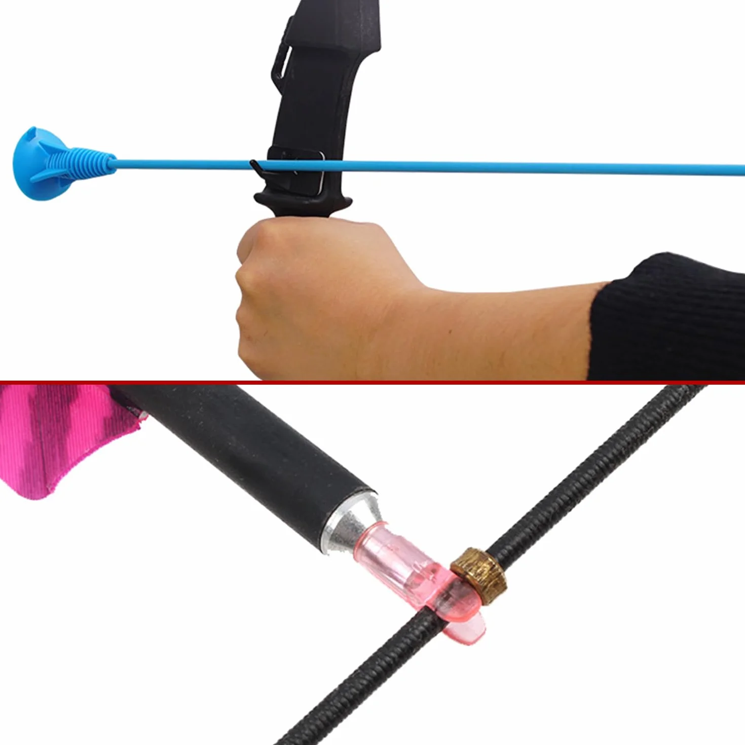 Tir à l'arc Repos avec Flèche Repose-Flèche en Plastique Noir Accessoire Main Droite 12 Pièces