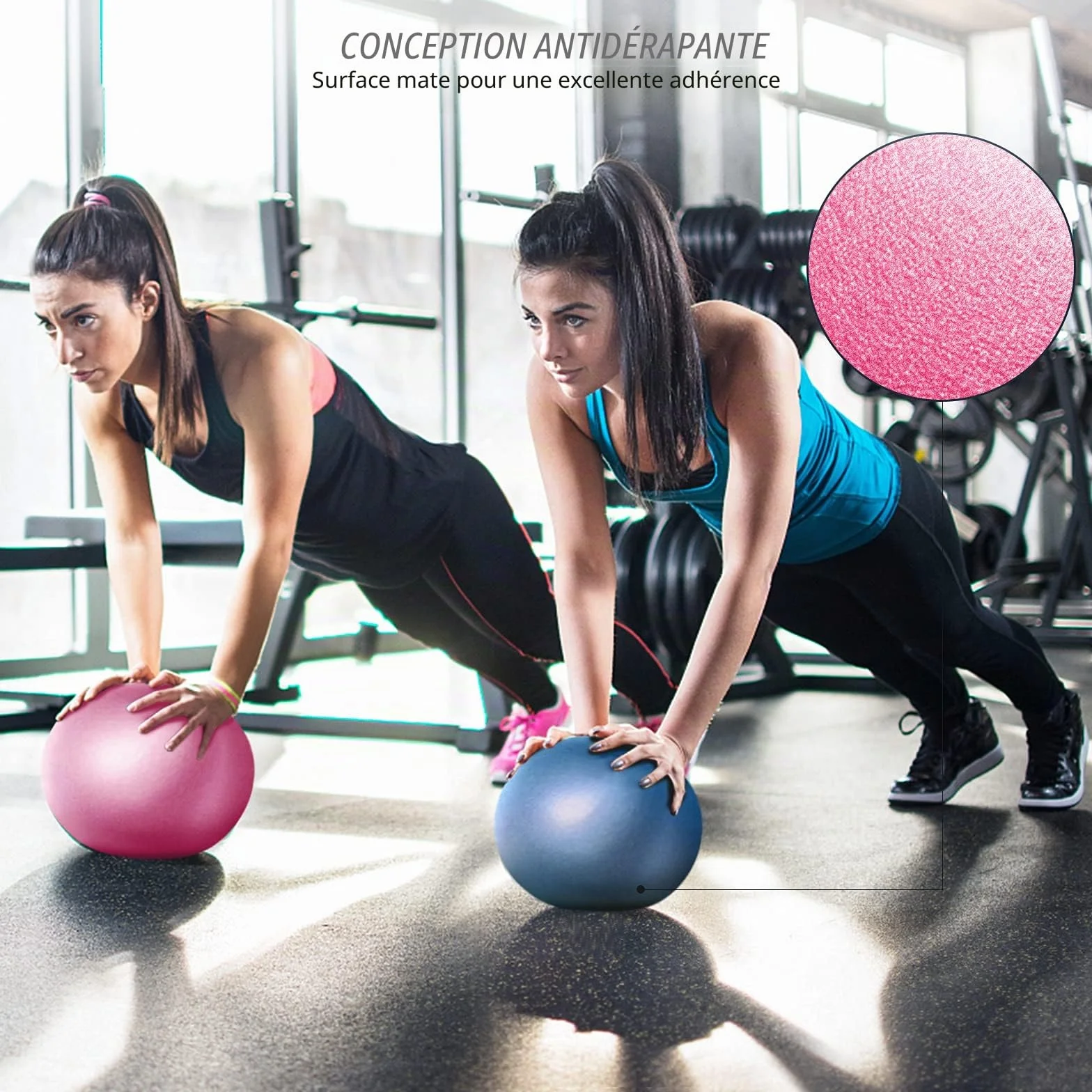 Cikyner Soft Pilates Ballon Gymnastique 23-25 cm avec Paille Gonflable
