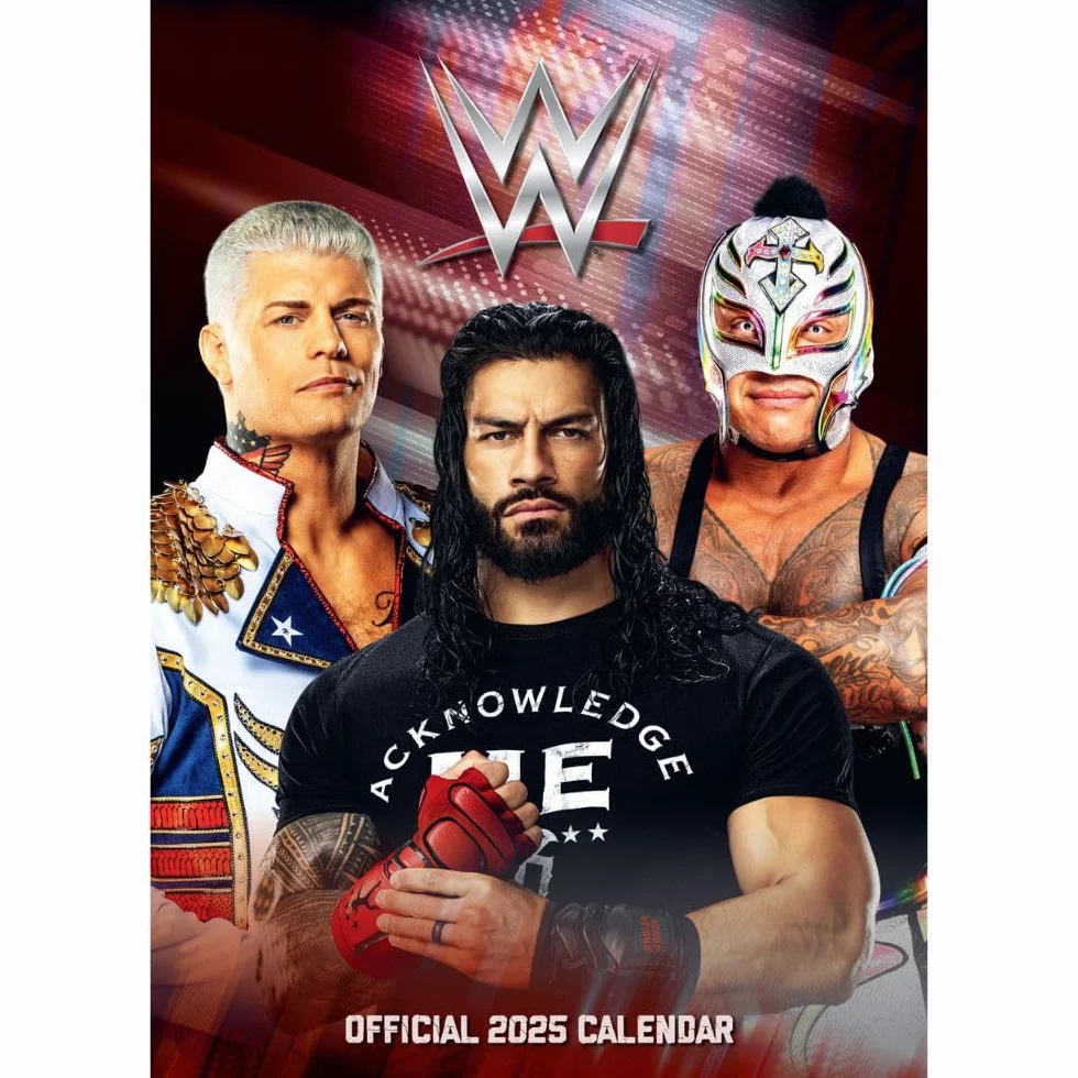 WWE Men A3 Calendar 2025