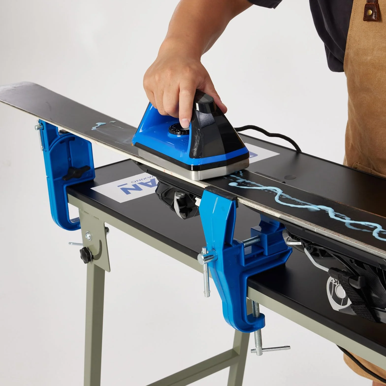 XCMAN Fer à cire pour ski et snowboard 120 V 800 W avec plaque alvéolée et contrôle de température