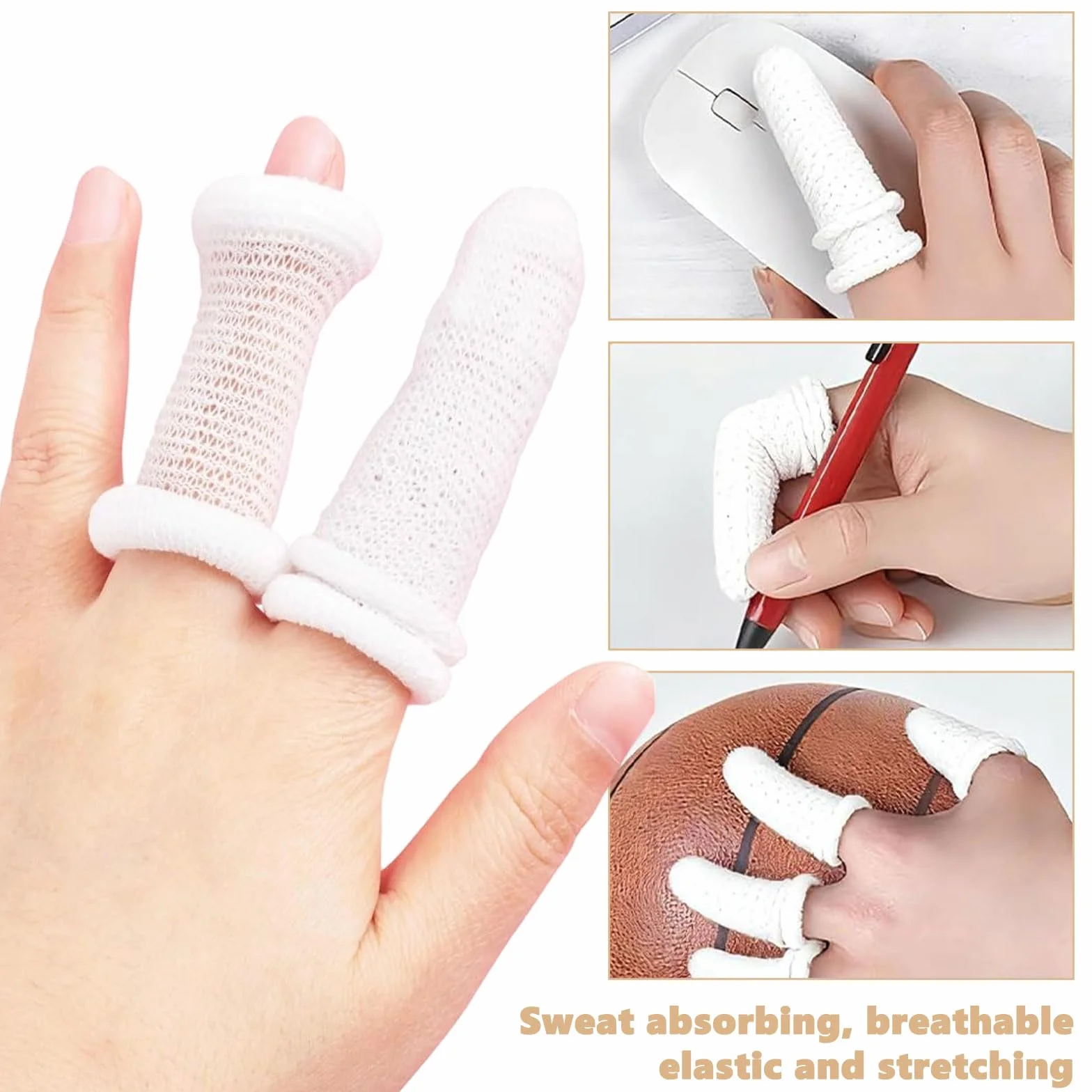 Pansement Doigts 15 Pcs, Bandage Tubulaire Doigt Extensible Respirant pour Protection Doigts Blessé